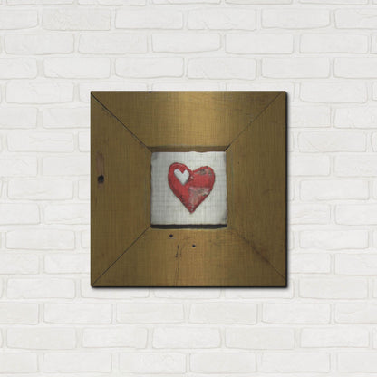 Luxe Metal Art 'Hearts Deisre Gold' by LovIsArt, Metal Wall Art,24x24