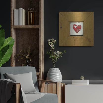 Luxe Metal Art 'Hearts Deisre Gold' by LovIsArt, Metal Wall Art,24x24