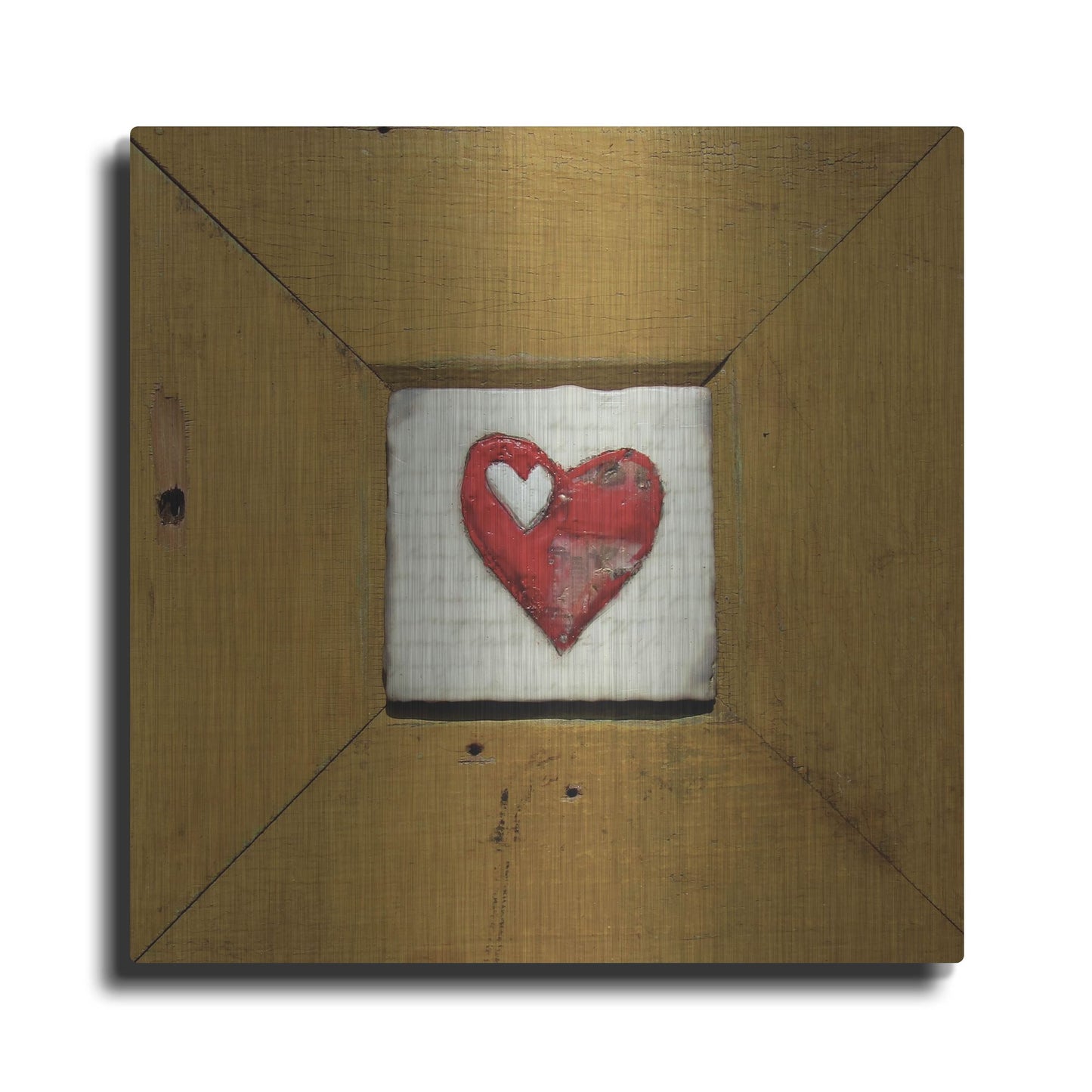 Luxe Metal Art 'Hearts Deisre Gold' by LovIsArt, Metal Wall Art