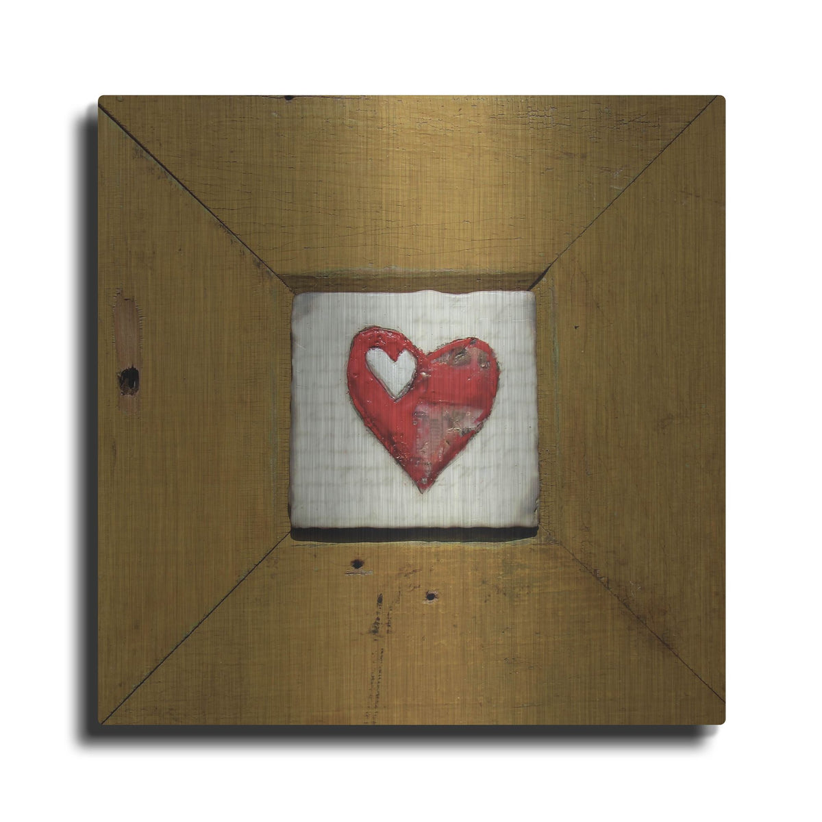 Luxe Metal Art 'Hearts Deisre Gold' by LovIsArt, Metal Wall Art