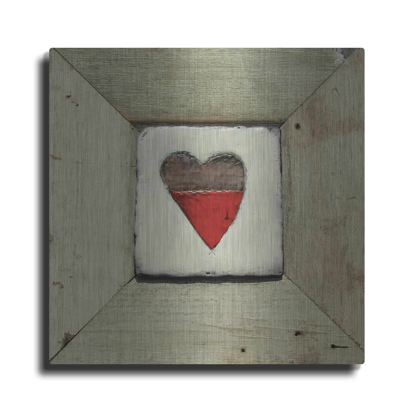 Luxe Metal Art 'Hearts' Desire Antique White' by LovIsArt, Metal Wall Art