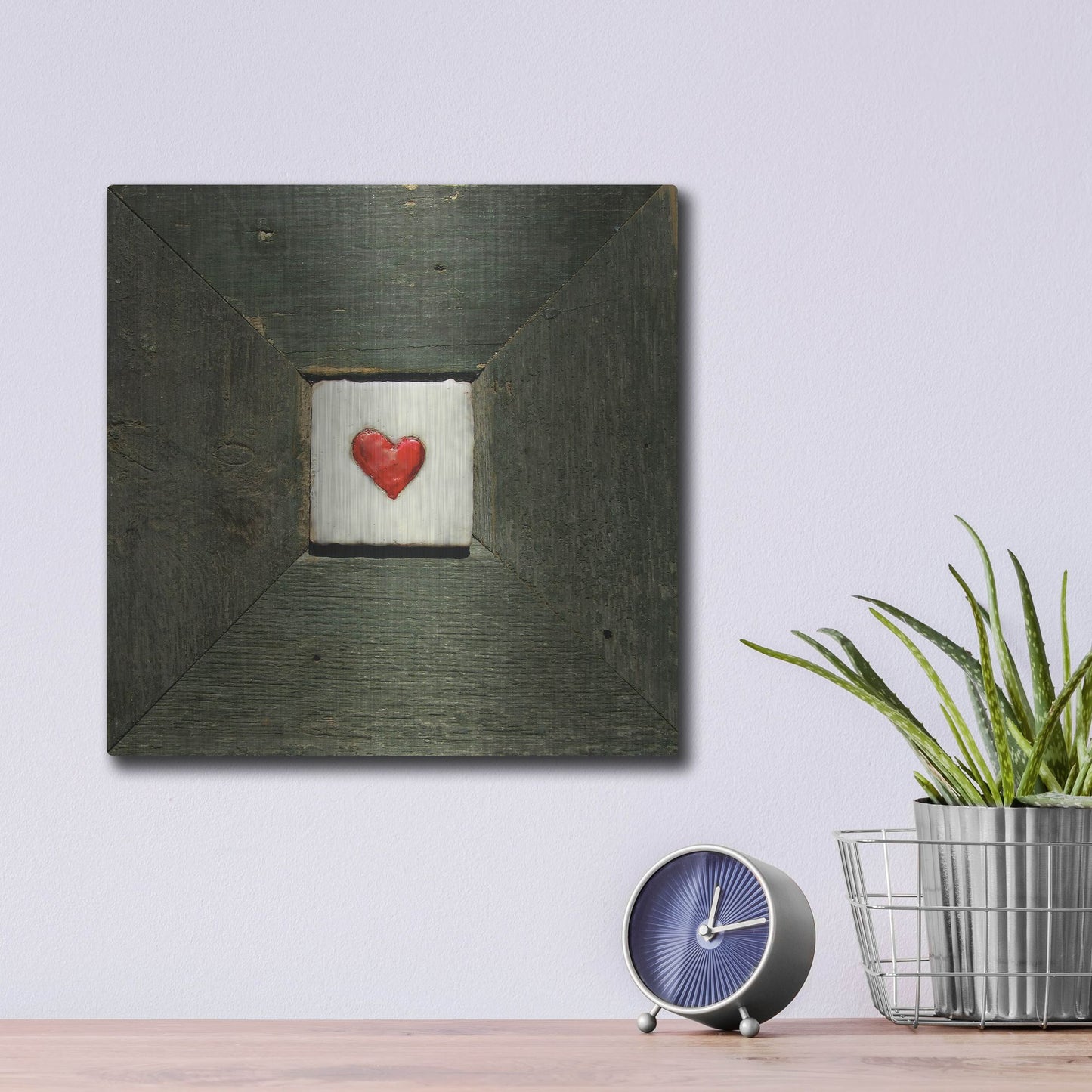 Luxe Metal Art 'Hearts' Desire Green' by LovIsArt, Metal Wall Art,12x12