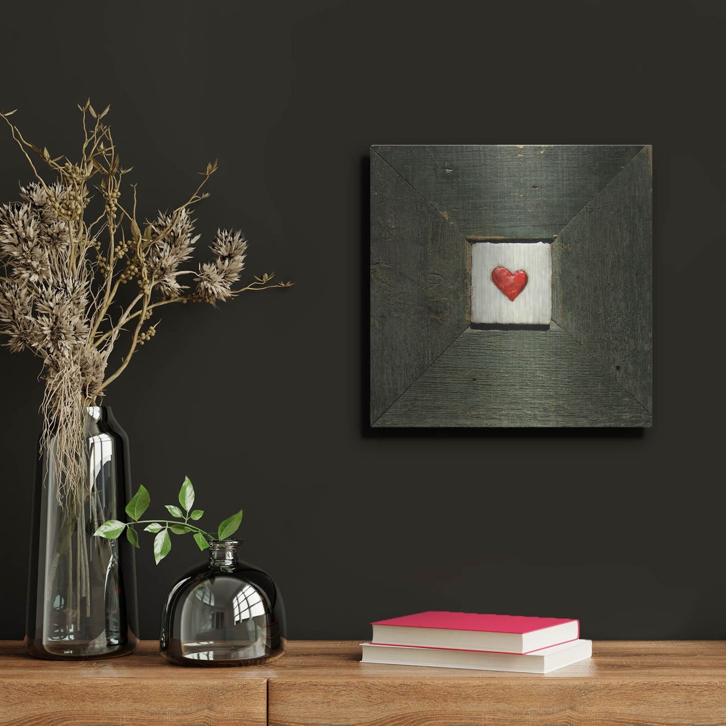 Luxe Metal Art 'Hearts' Desire Green' by LovIsArt, Metal Wall Art,12x12