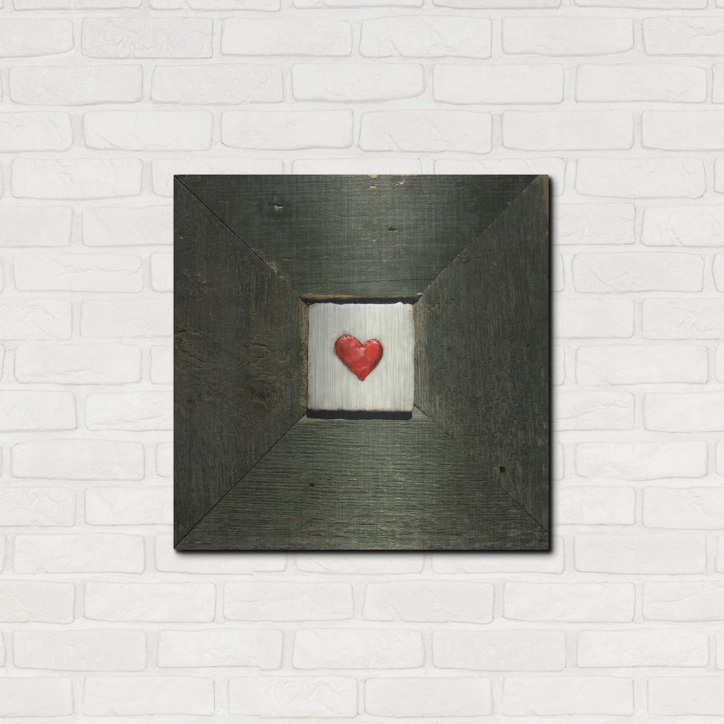 Luxe Metal Art 'Hearts' Desire Green' by LovIsArt, Metal Wall Art,24x24
