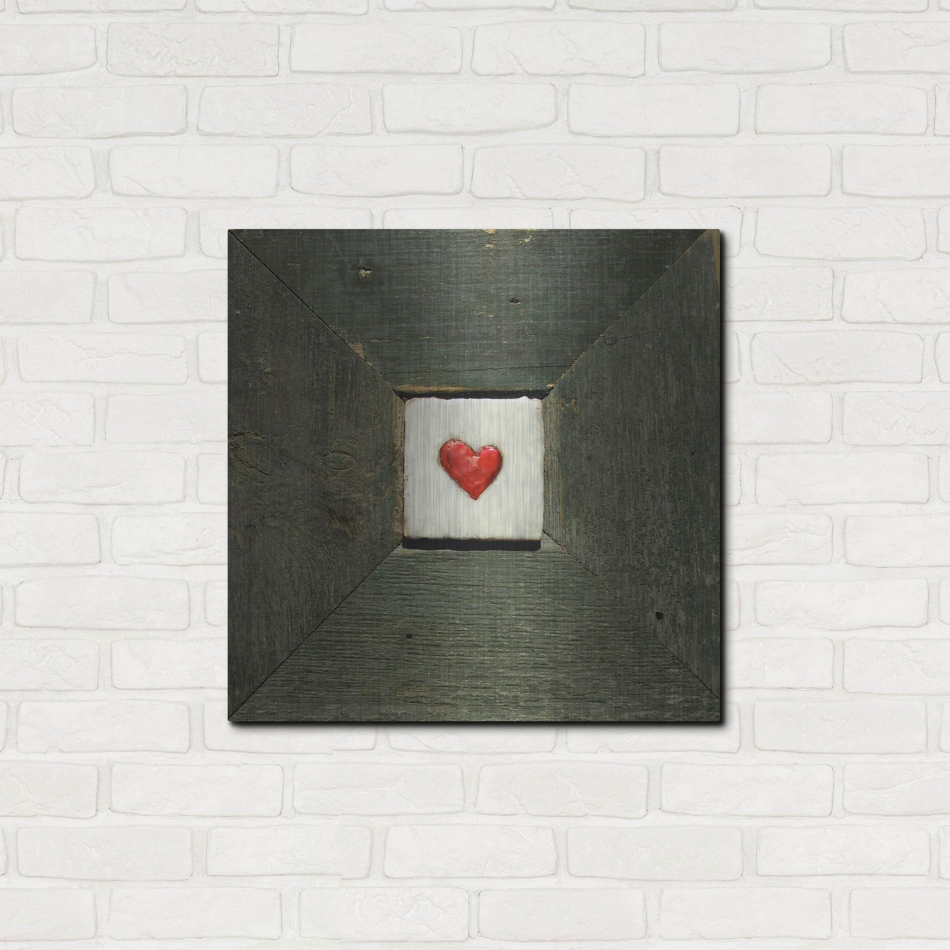 Luxe Metal Art 'Hearts' Desire Green' by LovIsArt, Metal Wall Art,24x24