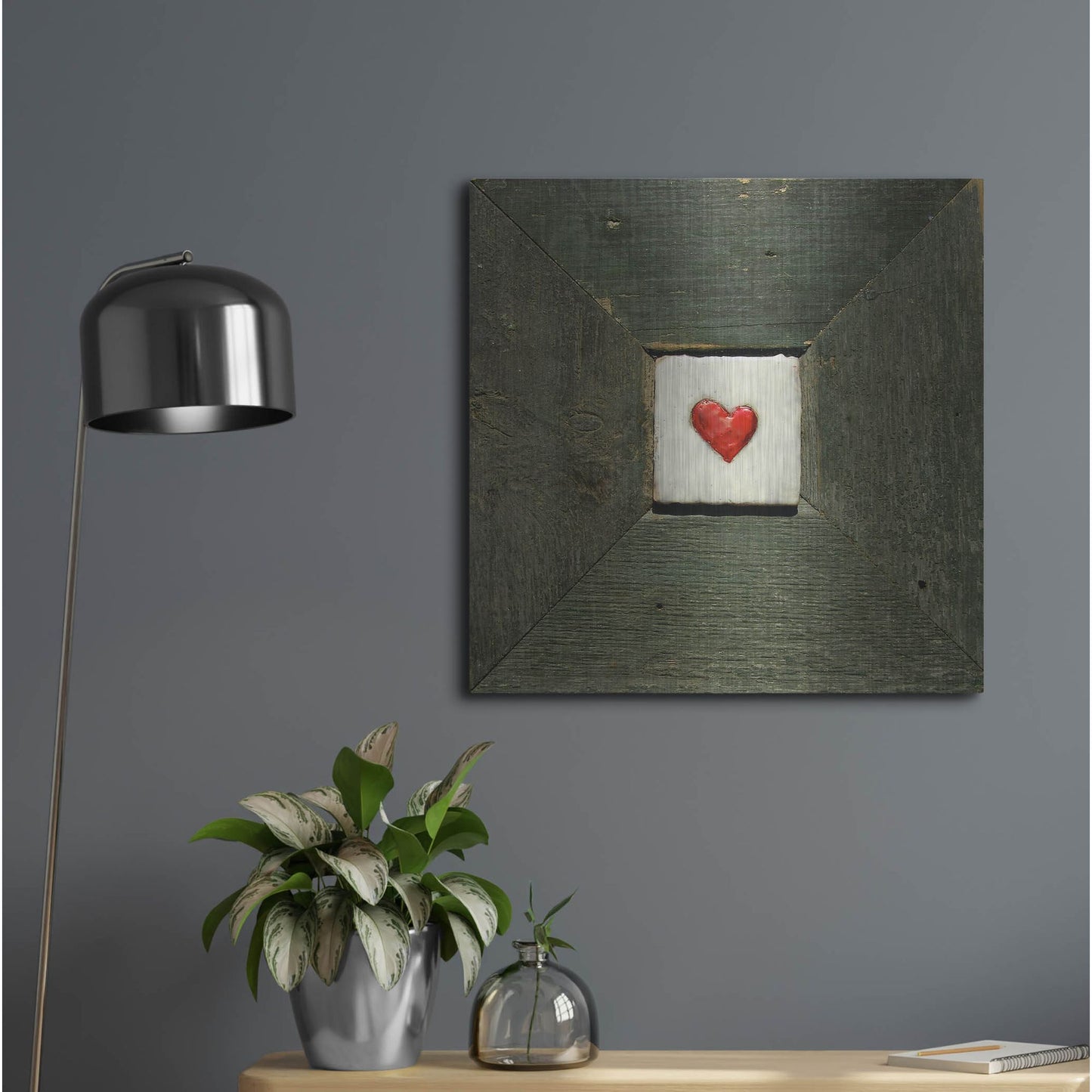 Luxe Metal Art 'Hearts' Desire Green' by LovIsArt, Metal Wall Art,24x24