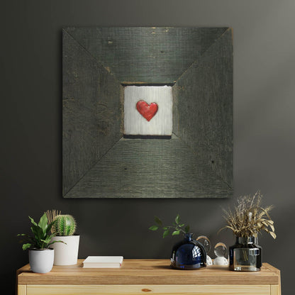 Luxe Metal Art 'Hearts' Desire Green' by LovIsArt, Metal Wall Art,24x24