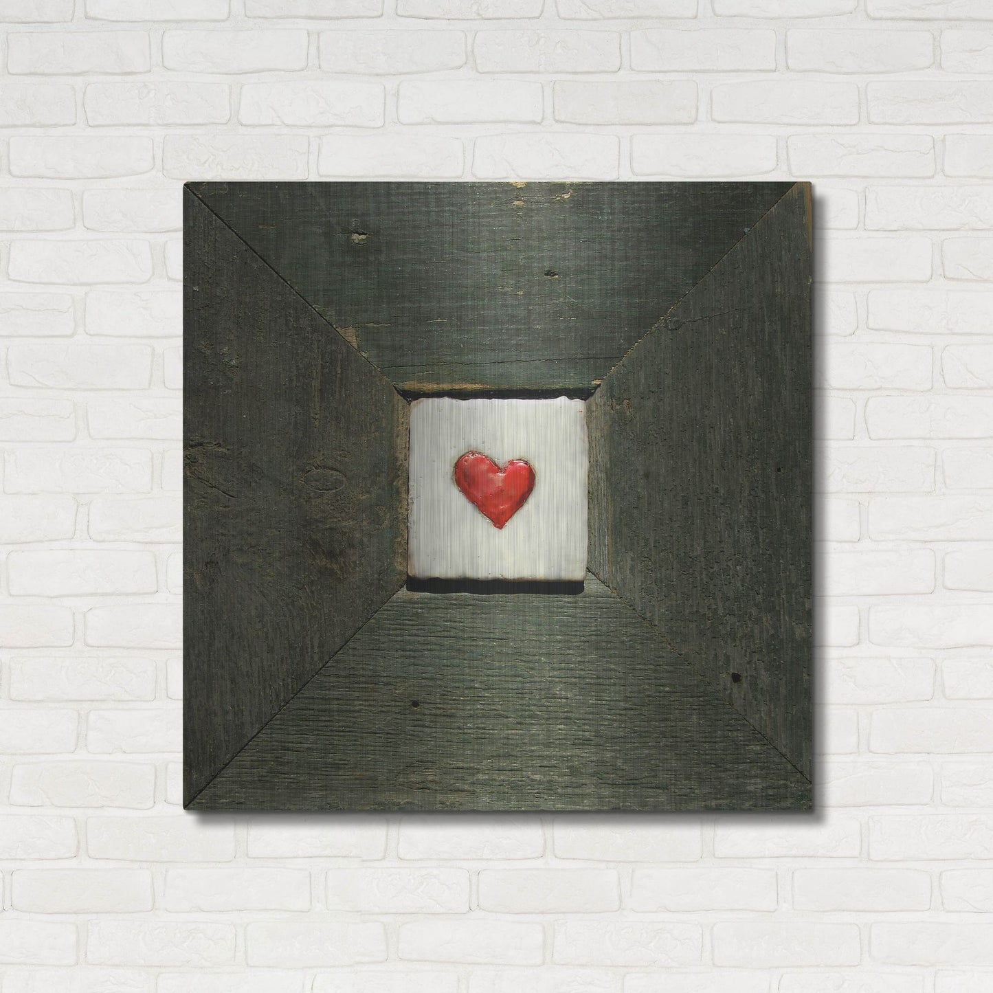 Luxe Metal Art 'Hearts' Desire Green' by LovIsArt, Metal Wall Art,36x36