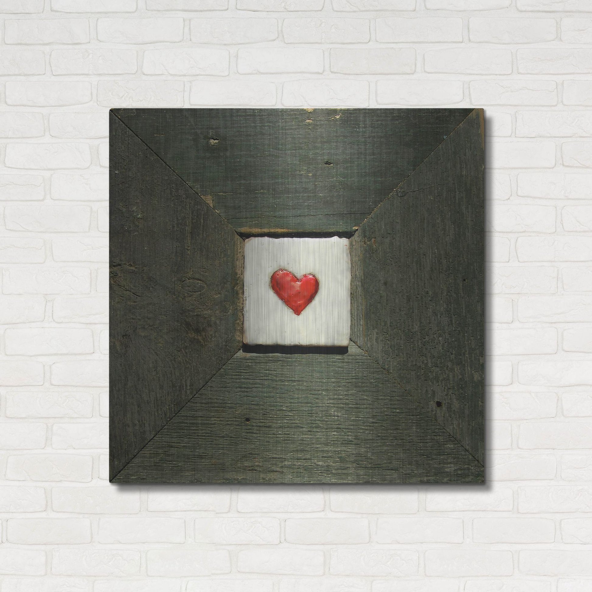 Luxe Metal Art 'Hearts' Desire Green' by LovIsArt, Metal Wall Art,36x36