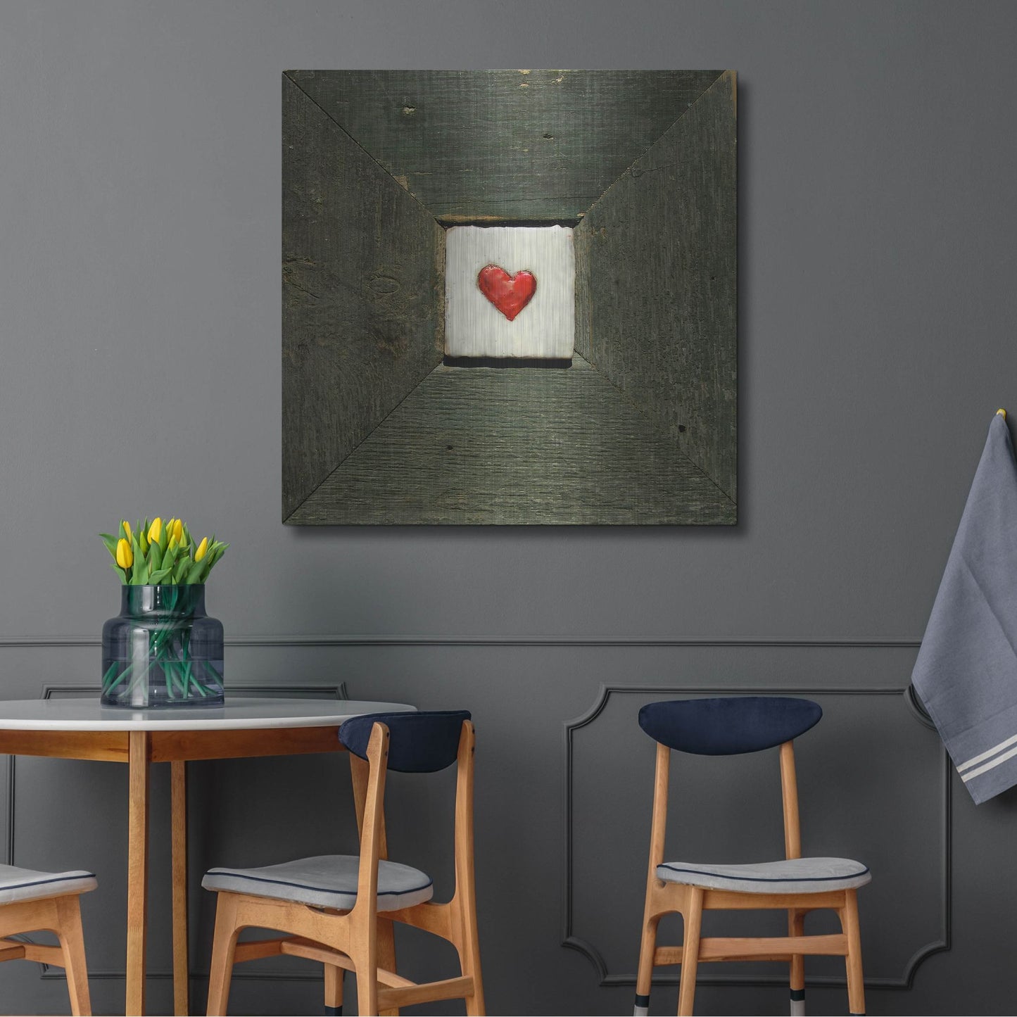 Luxe Metal Art 'Hearts' Desire Green' by LovIsArt, Metal Wall Art,36x36