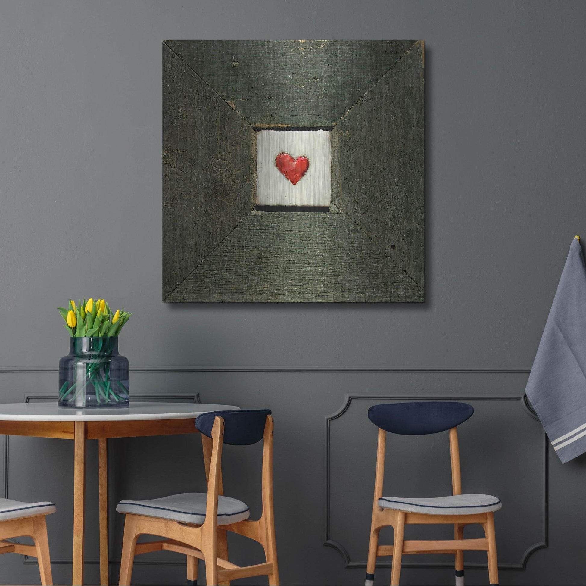 Luxe Metal Art 'Hearts' Desire Green' by LovIsArt, Metal Wall Art,36x36