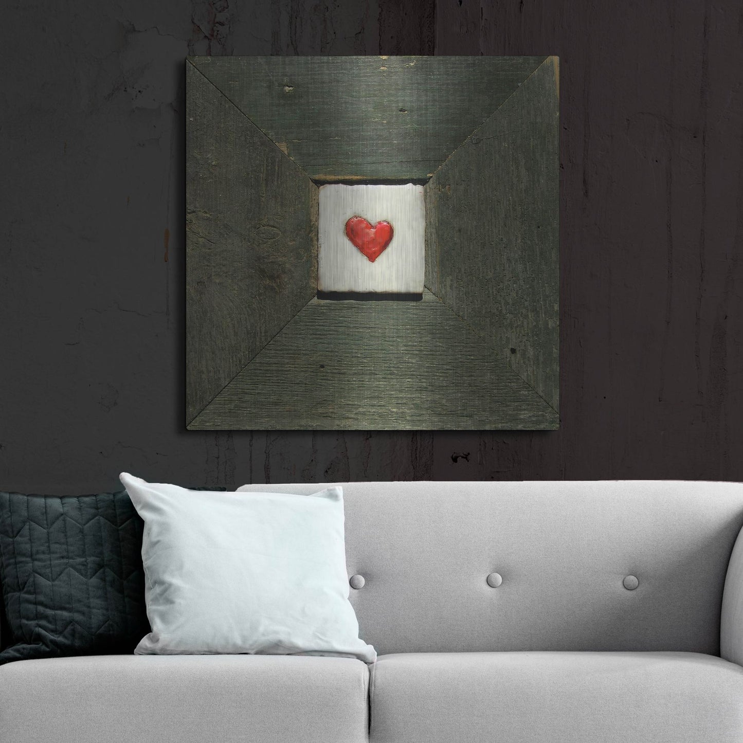 Luxe Metal Art 'Hearts' Desire Green' by LovIsArt, Metal Wall Art,36x36