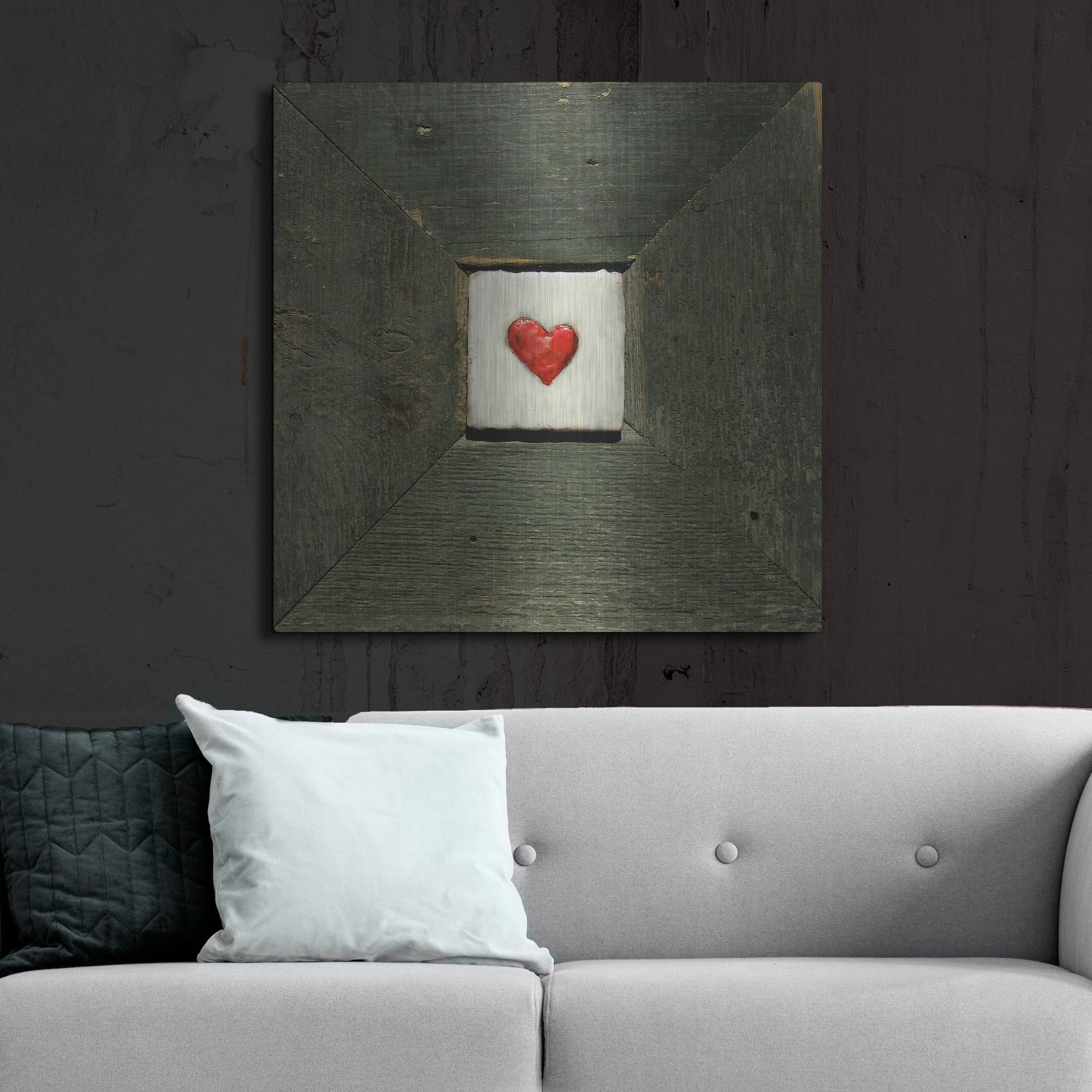 Luxe Metal Art 'Hearts' Desire Green' by LovIsArt, Metal Wall Art,36x36