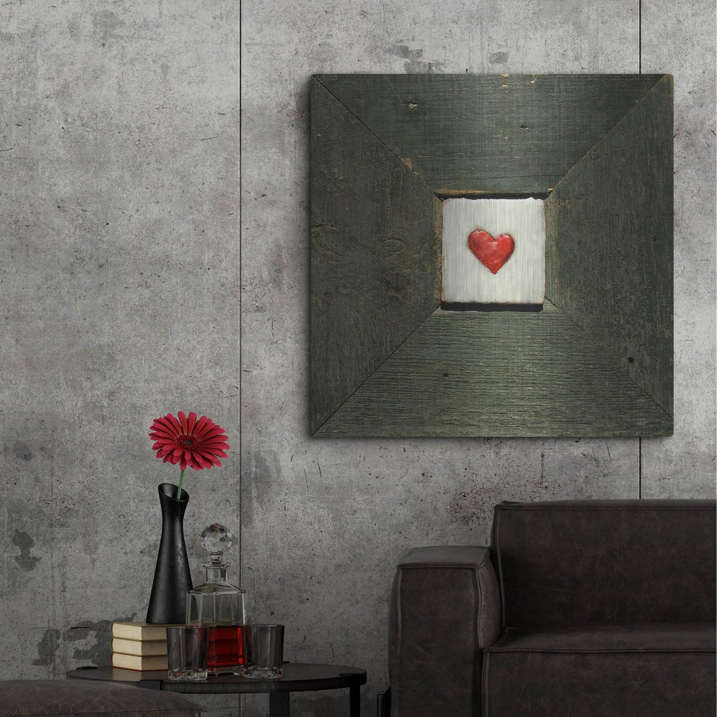 Luxe Metal Art 'Hearts' Desire Green' by LovIsArt, Metal Wall Art,36x36
