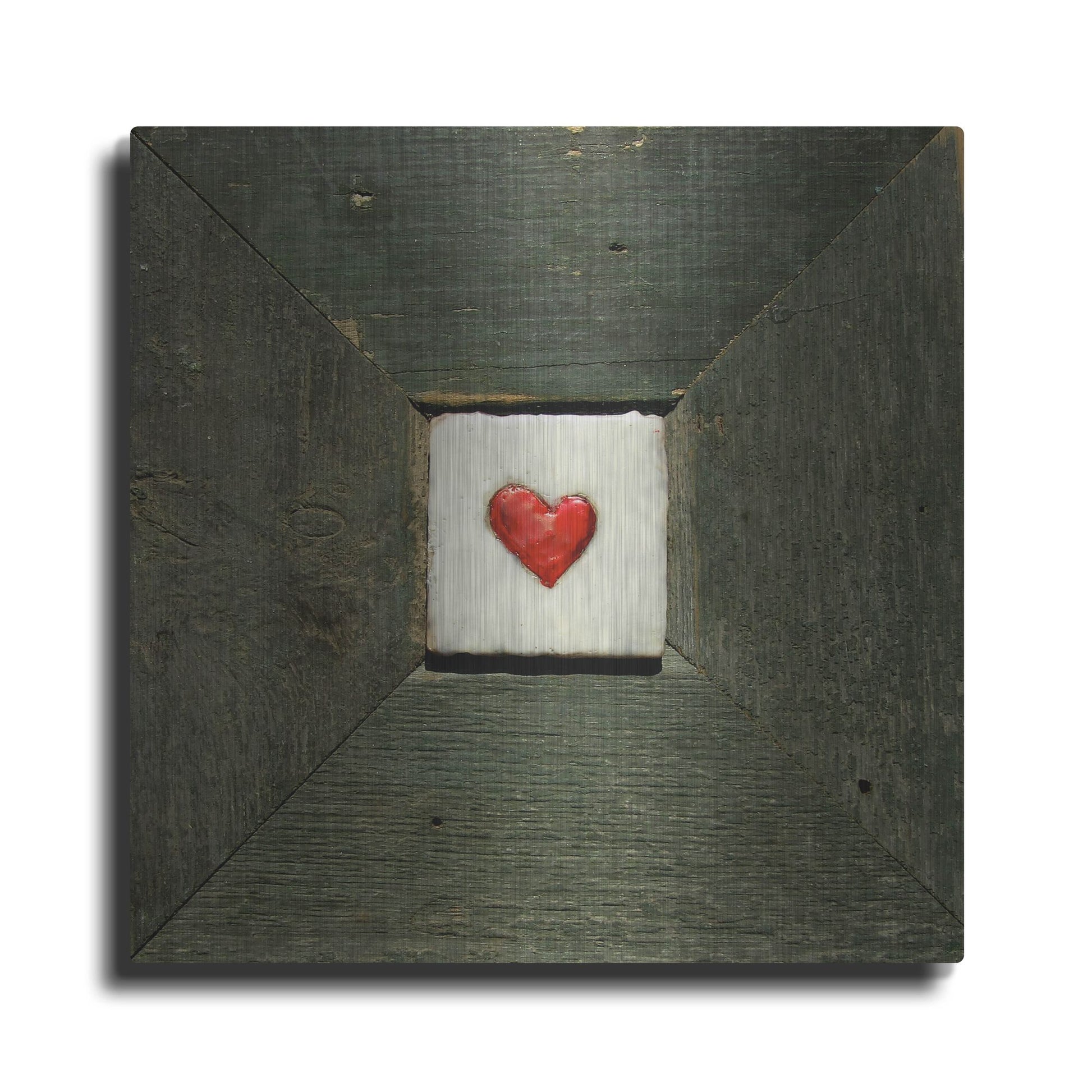 Luxe Metal Art 'Hearts' Desire Green' by LovIsArt, Metal Wall Art