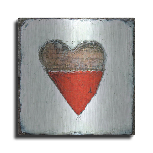 Luxe Metal Art 'Red Hot Love 3 2' by LovIsArt, Metal Wall Art