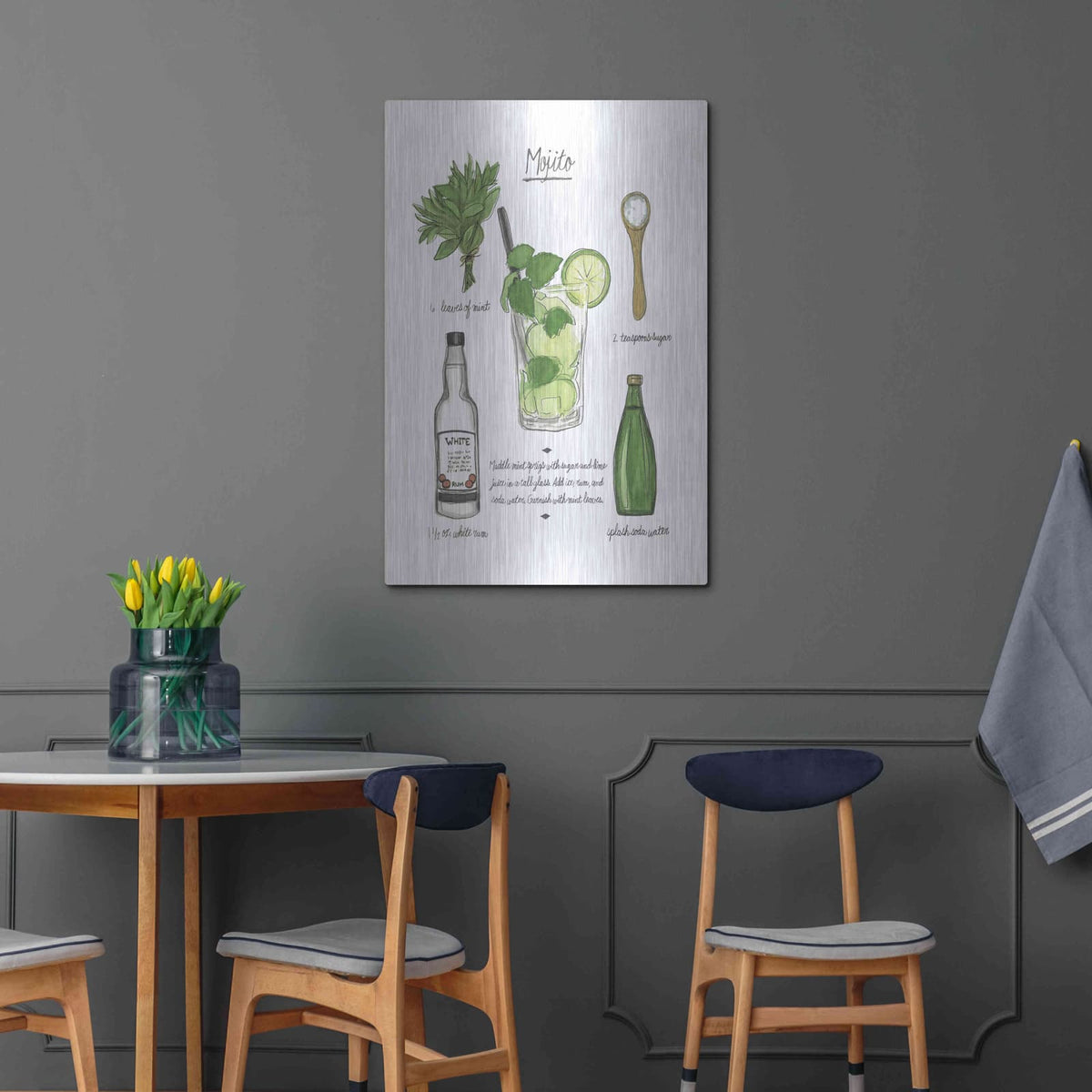 'Classic Cocktail - Old Fashioned' by Naomi McCavitt – Metal Wall Art, 24x36 room view