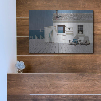 Luxe Metal Art 'Dock House' by Zhen-Huan Lu, Metal Wall Art,16x12