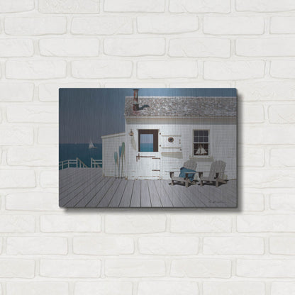 Luxe Metal Art 'Dock House' by Zhen-Huan Lu, Metal Wall Art,24x16