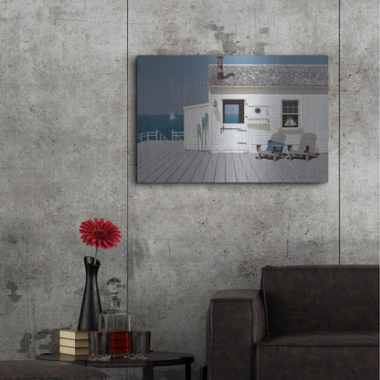 Luxe Metal Art 'Dock House' by Zhen-Huan Lu, Metal Wall Art,36x24