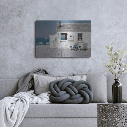 Luxe Metal Art 'Dock House' by Zhen-Huan Lu, Metal Wall Art,36x24