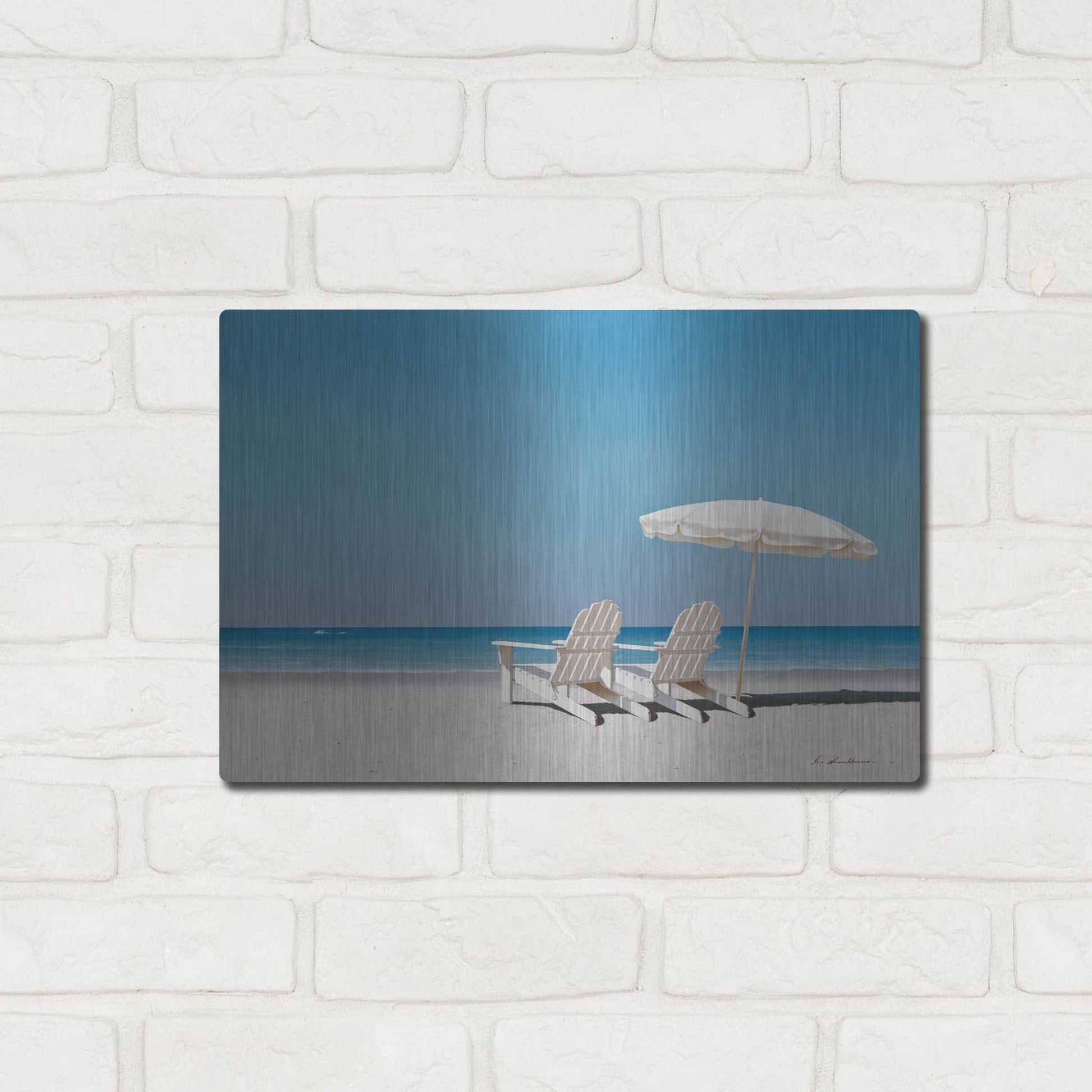 Luxe Metal Art 'Lazy Days' by Zhen-Huan Lu, Metal Wall Art,16x12