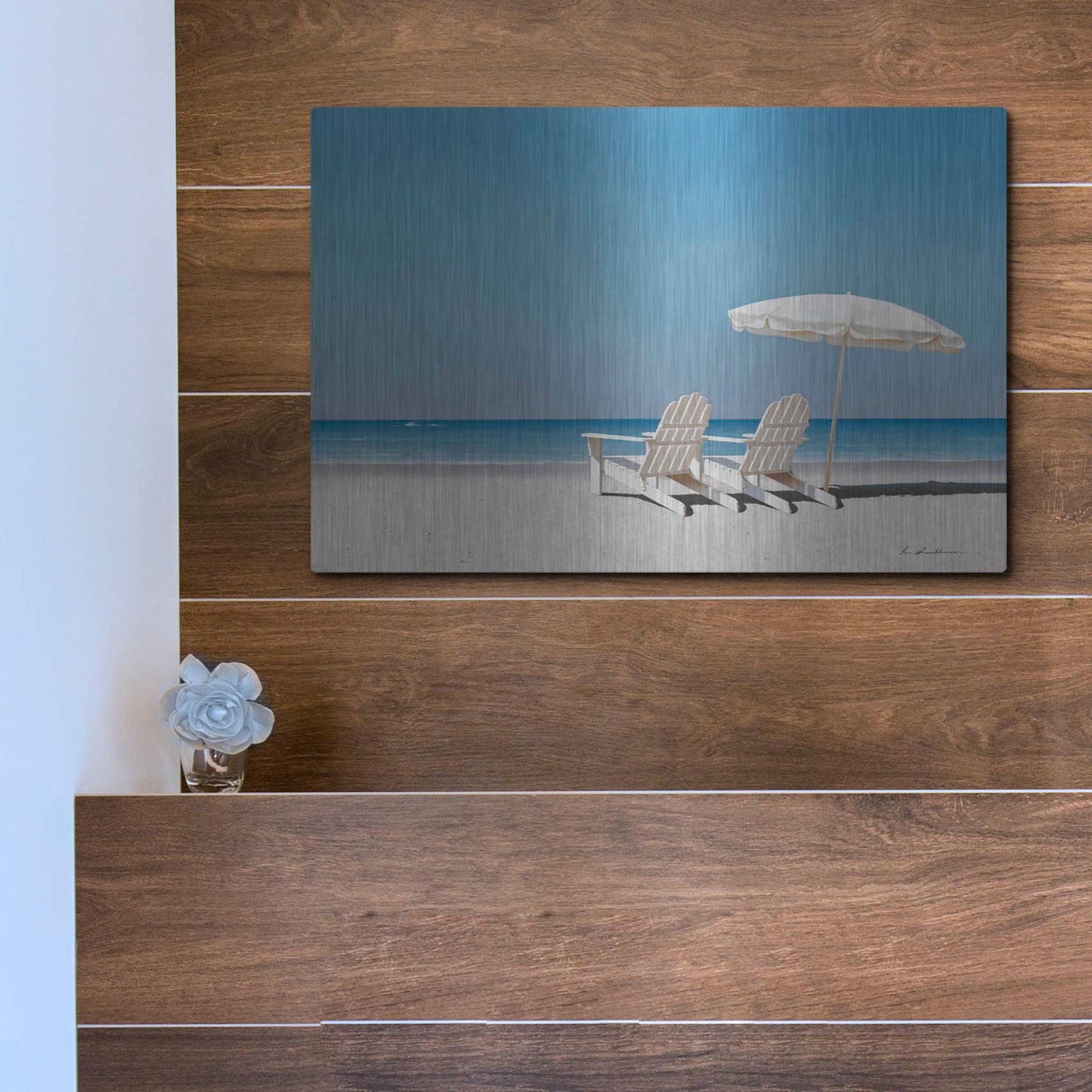 Luxe Metal Art 'Lazy Days' by Zhen-Huan Lu, Metal Wall Art,16x12