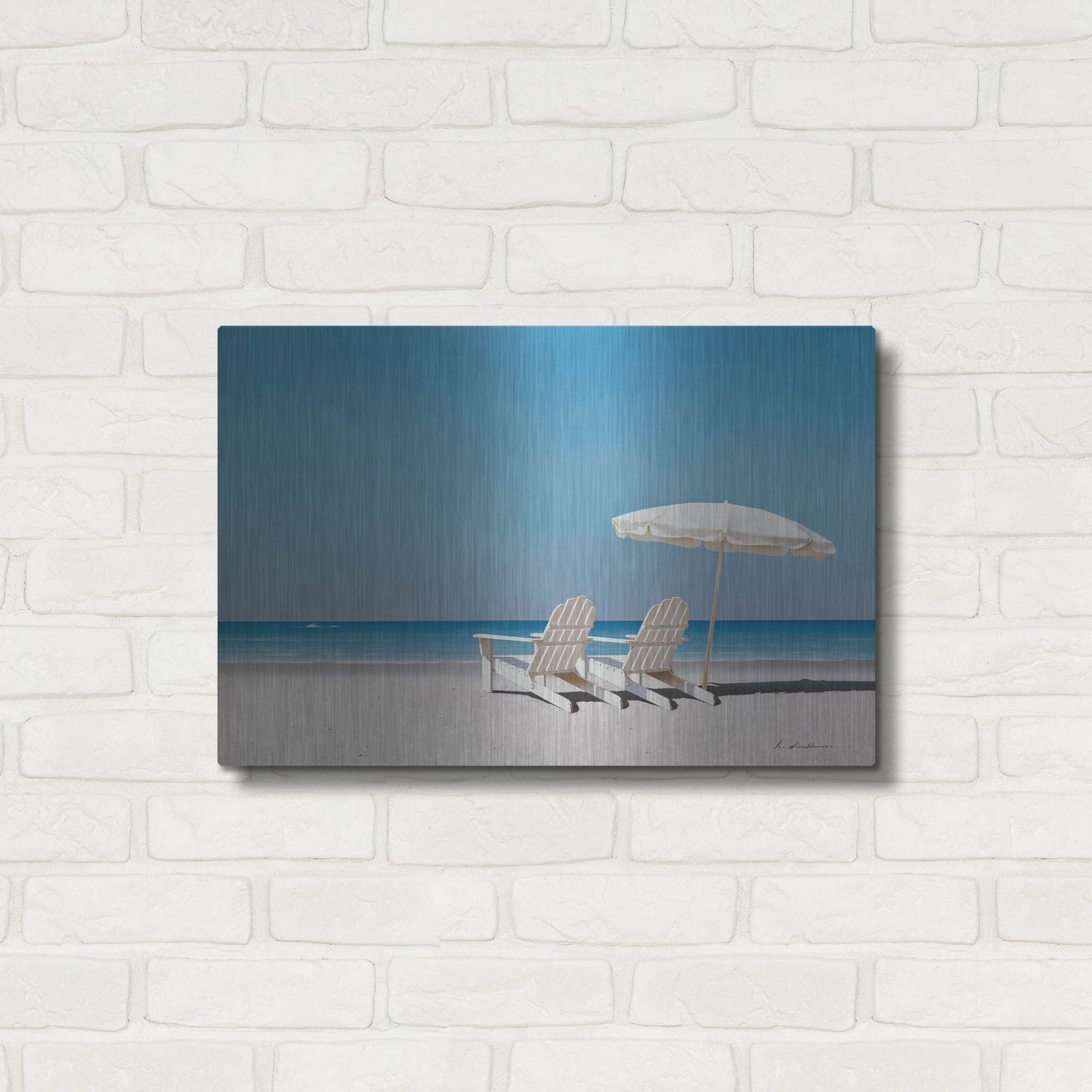 Luxe Metal Art 'Lazy Days' by Zhen-Huan Lu, Metal Wall Art,24x16