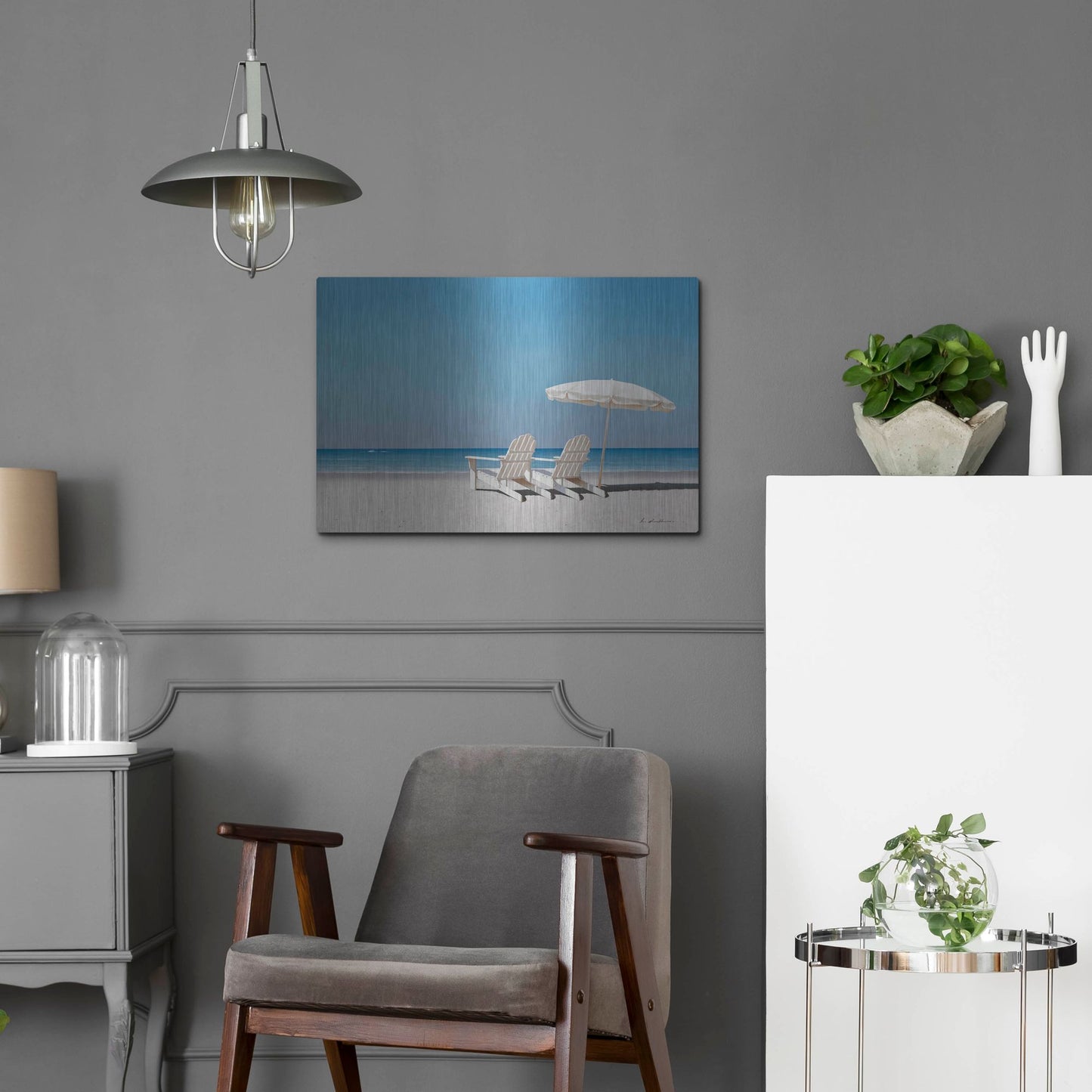 Luxe Metal Art 'Lazy Days' by Zhen-Huan Lu, Metal Wall Art,24x16