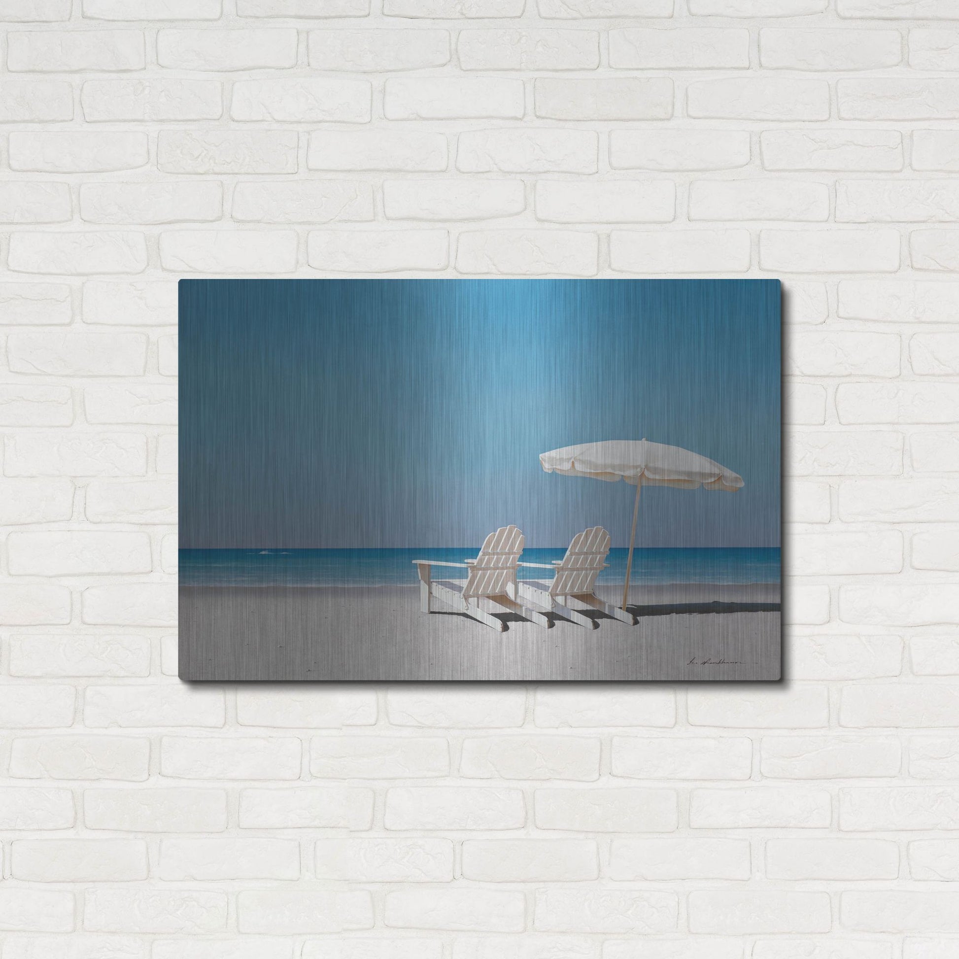 Luxe Metal Art 'Lazy Days' by Zhen-Huan Lu, Metal Wall Art,36x24