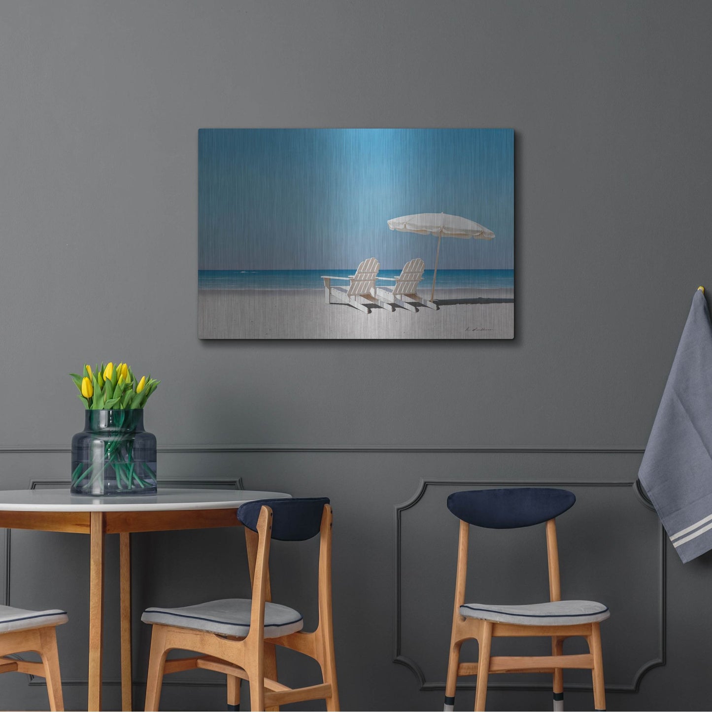 Luxe Metal Art 'Lazy Days' by Zhen-Huan Lu, Metal Wall Art,36x24