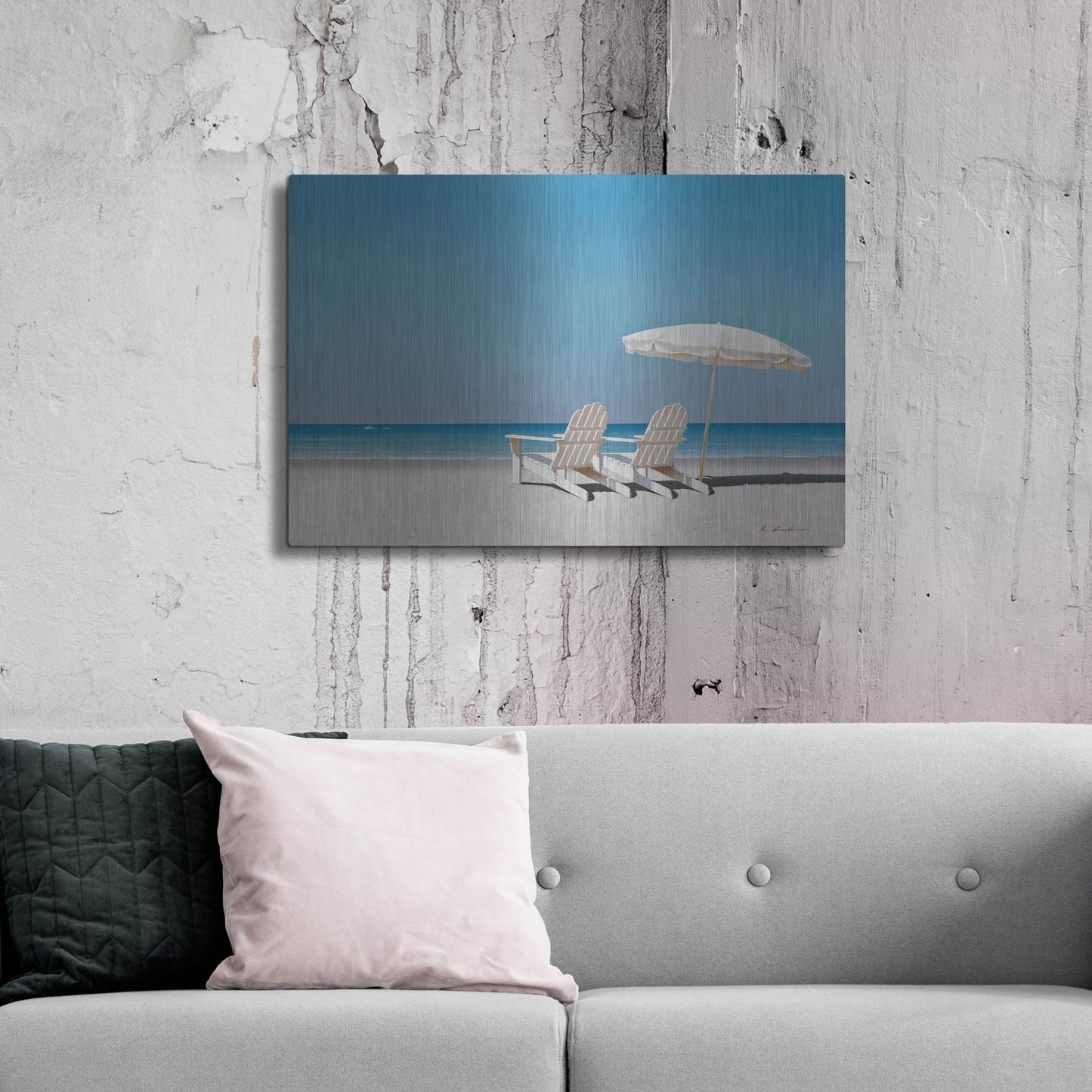 Luxe Metal Art 'Lazy Days' by Zhen-Huan Lu, Metal Wall Art,36x24