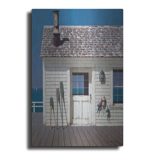 Luxe Metal Art 'Beach House 2' by Zhen-Huan Lu, Metal Wall Art