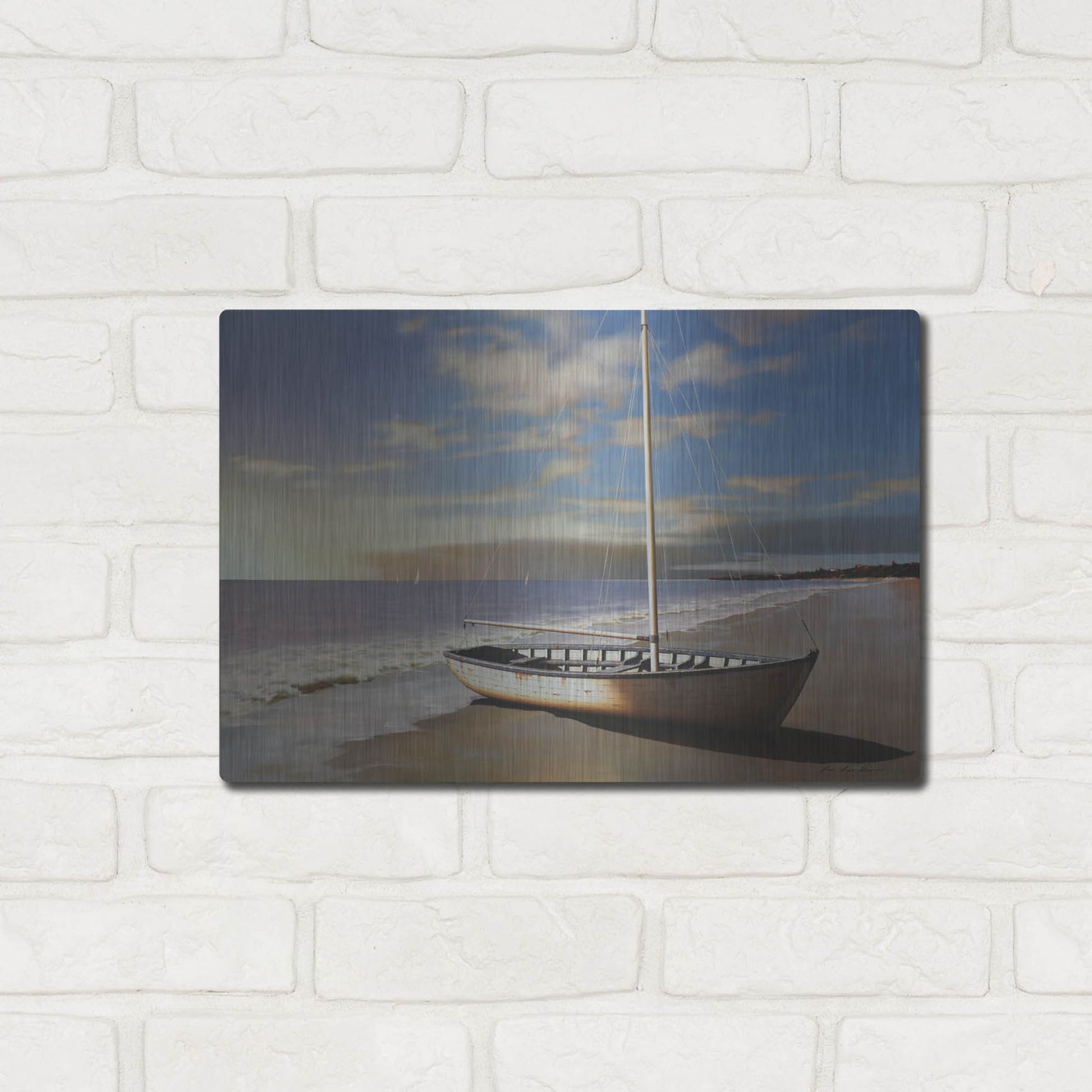 Luxe Metal Art 'Sunset' by Zhen-Huan Lu, Metal Wall Art,16x12