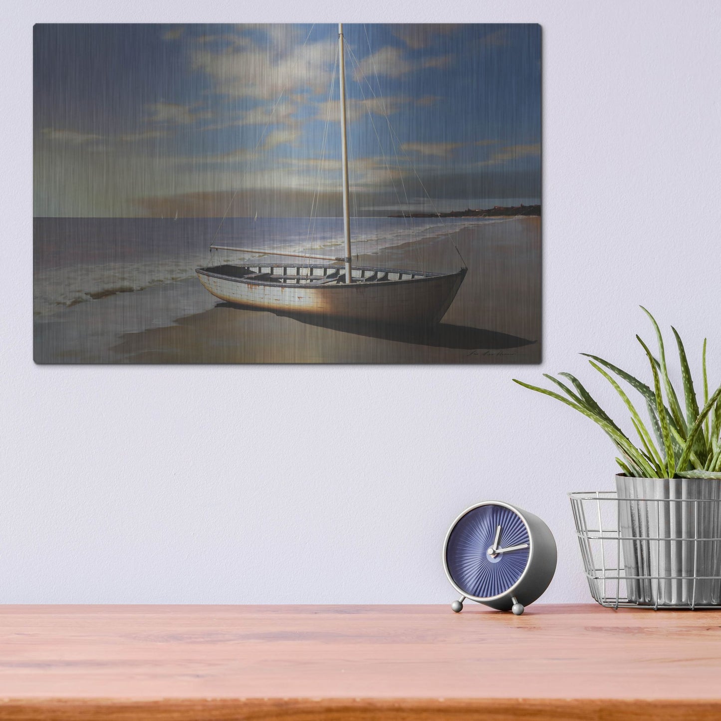 Luxe Metal Art 'Sunset' by Zhen-Huan Lu, Metal Wall Art,16x12