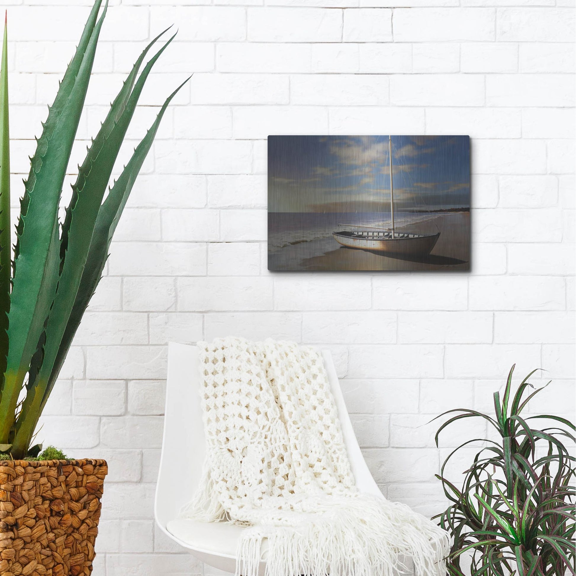 Luxe Metal Art 'Sunset' by Zhen-Huan Lu, Metal Wall Art,16x12