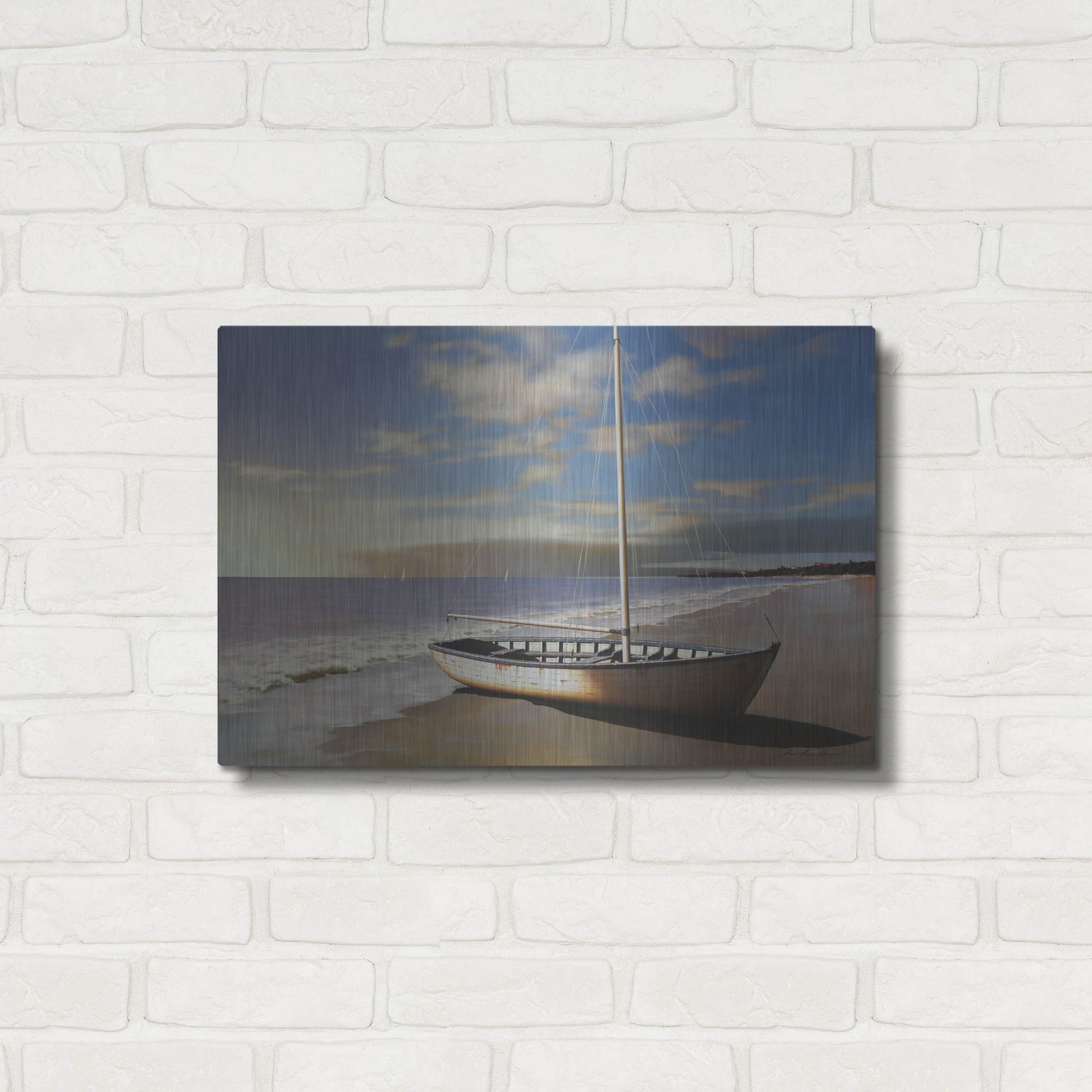 Luxe Metal Art 'Sunset' by Zhen-Huan Lu, Metal Wall Art,24x16