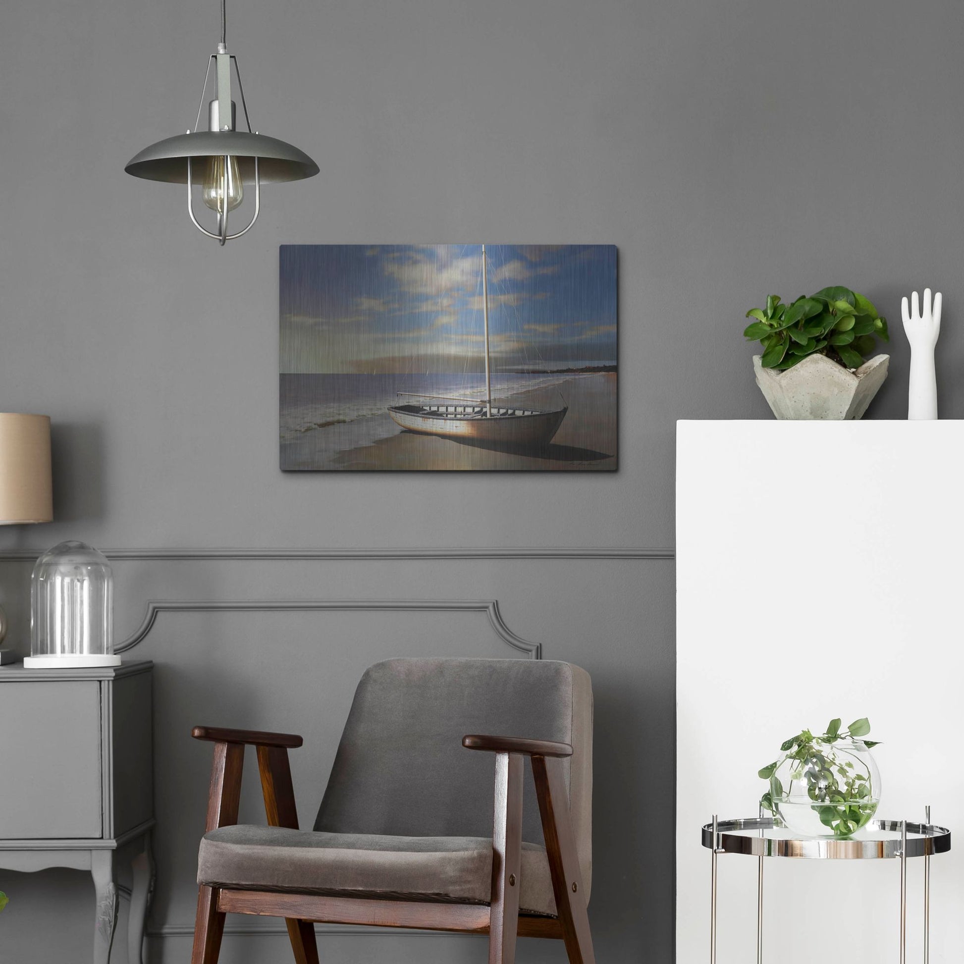 Luxe Metal Art 'Sunset' by Zhen-Huan Lu, Metal Wall Art,24x16