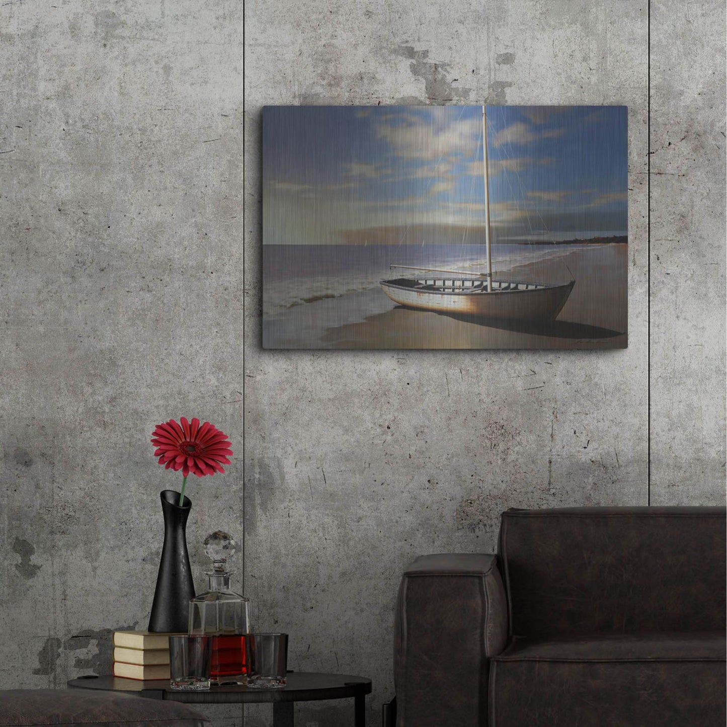 Luxe Metal Art 'Sunset' by Zhen-Huan Lu, Metal Wall Art,36x24