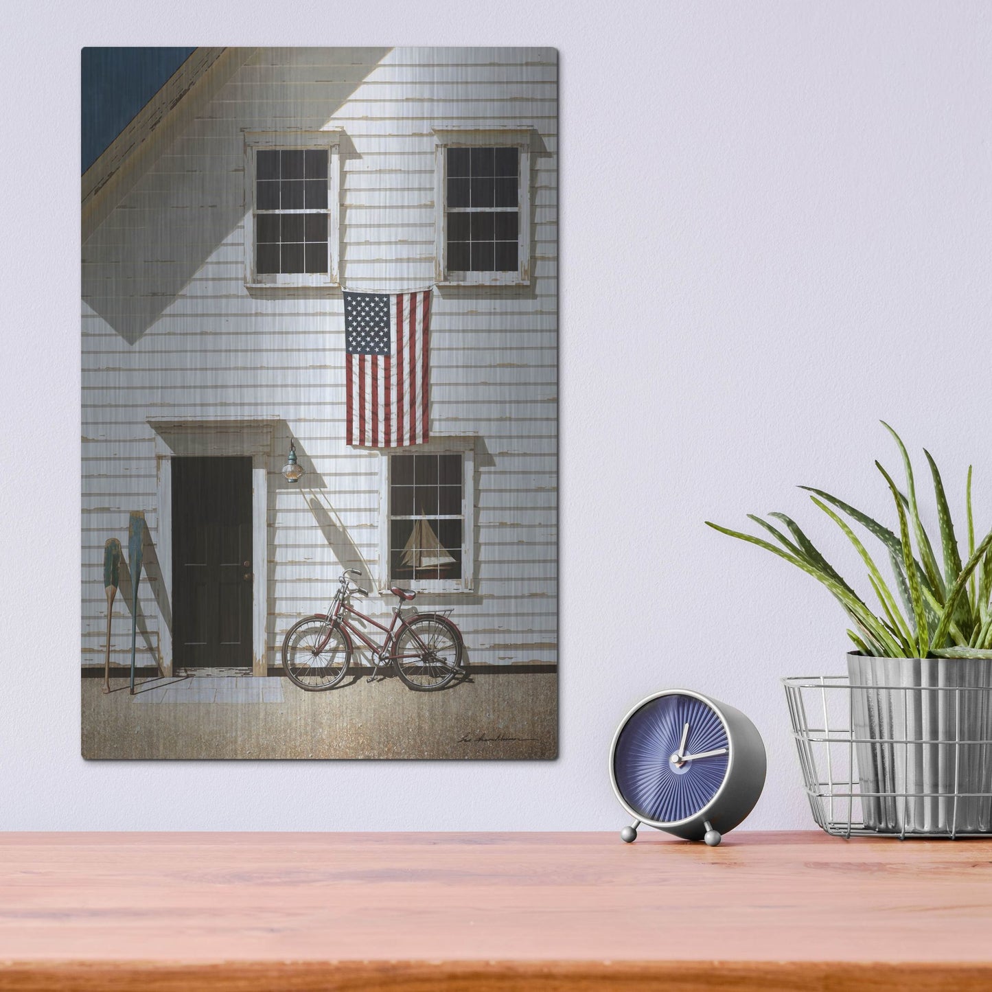 Luxe Metal Art 'Rad Bicycle' by Zhen-Huan Lu, Metal Wall Art,12x16