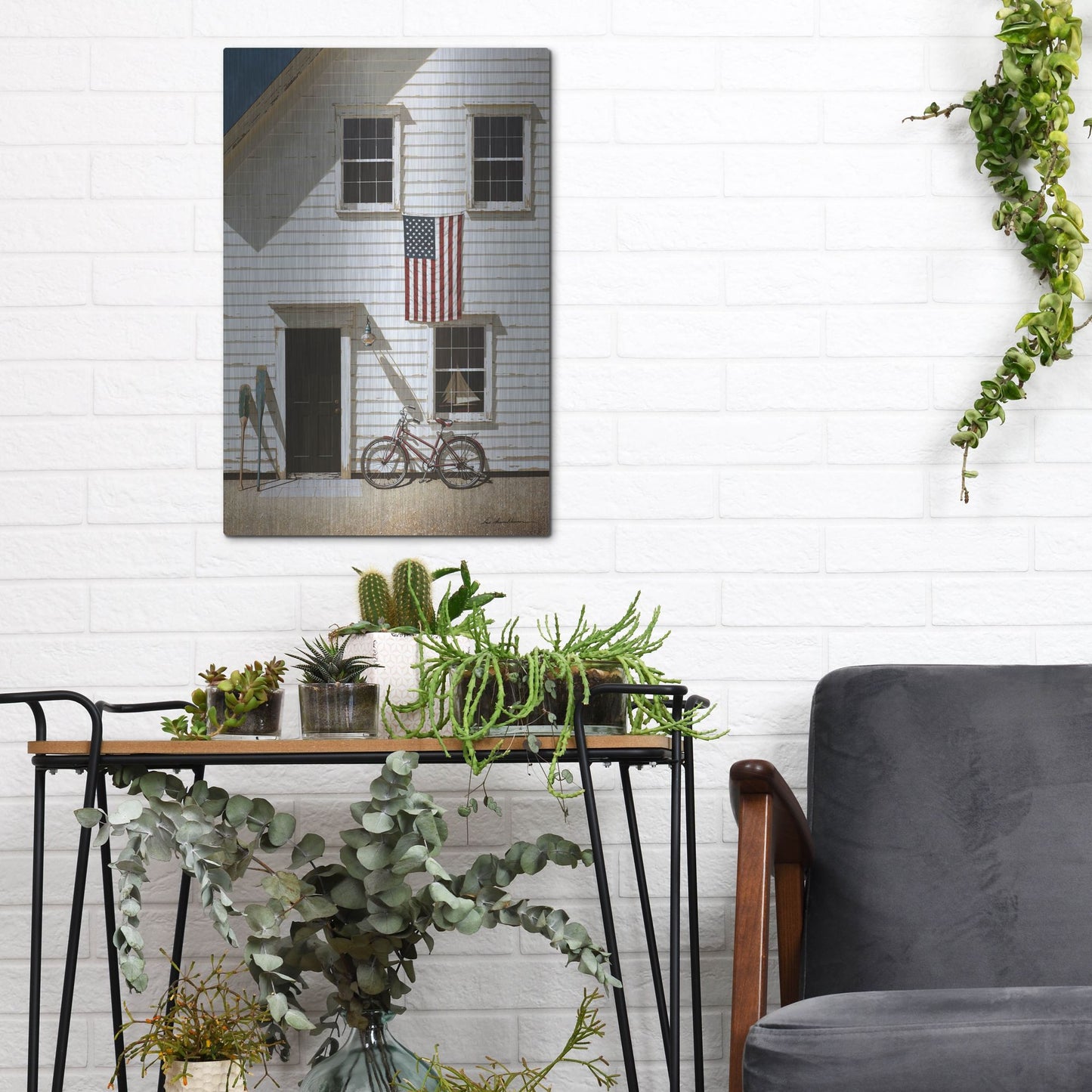 Luxe Metal Art 'Rad Bicycle' by Zhen-Huan Lu, Metal Wall Art,12x16