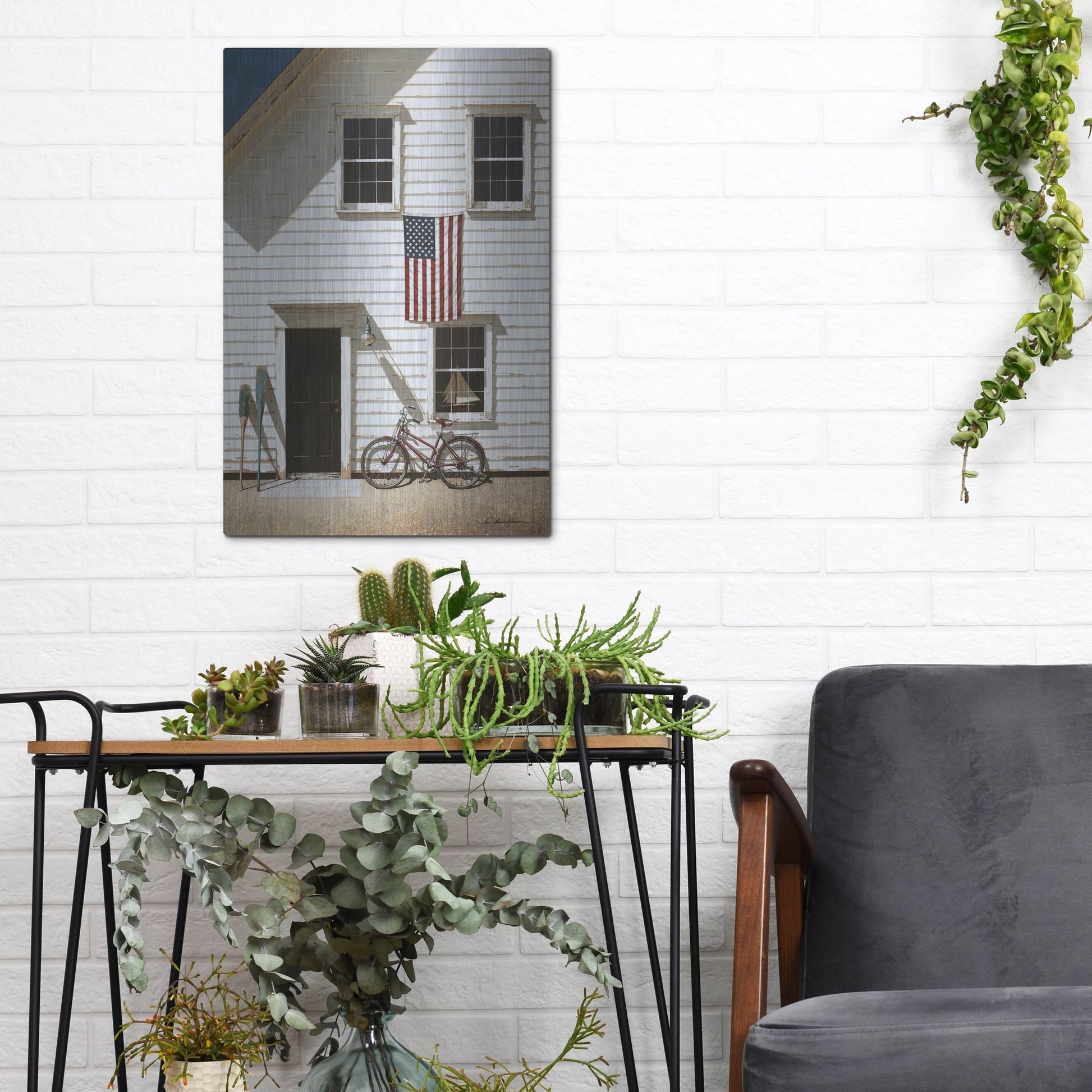 Luxe Metal Art 'Rad Bicycle' by Zhen-Huan Lu, Metal Wall Art,12x16