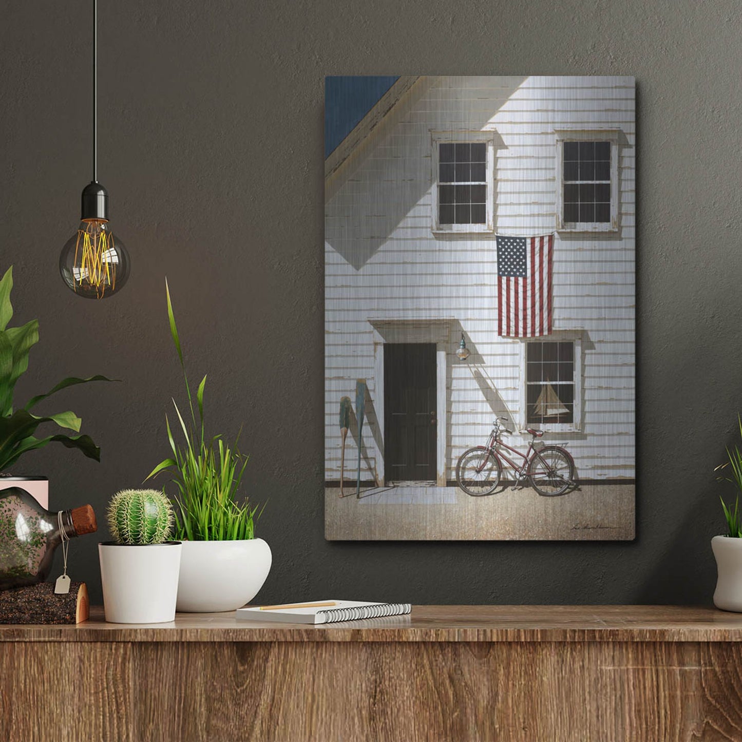 Luxe Metal Art 'Rad Bicycle' by Zhen-Huan Lu, Metal Wall Art,12x16