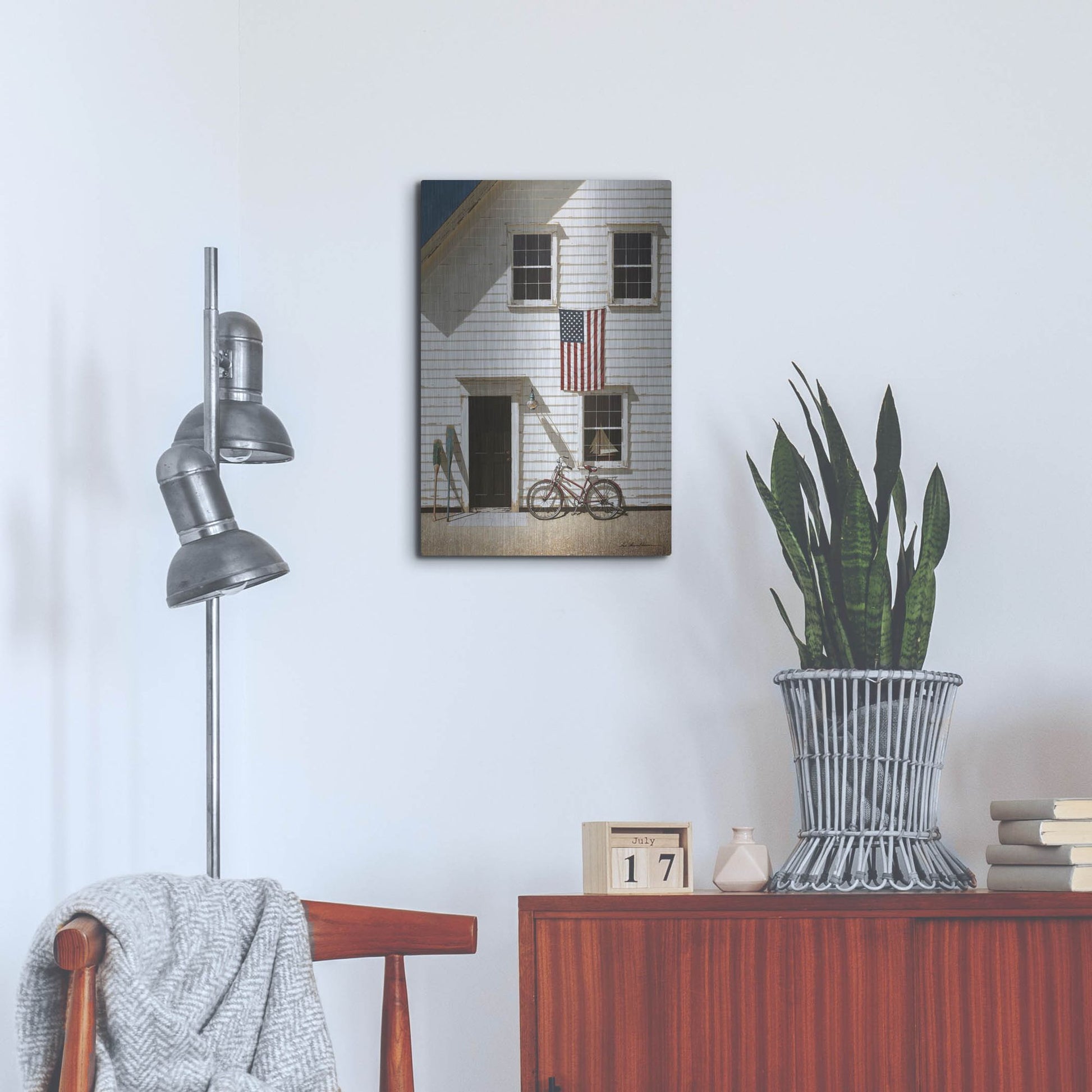 Luxe Metal Art 'Rad Bicycle' by Zhen-Huan Lu, Metal Wall Art,16x24