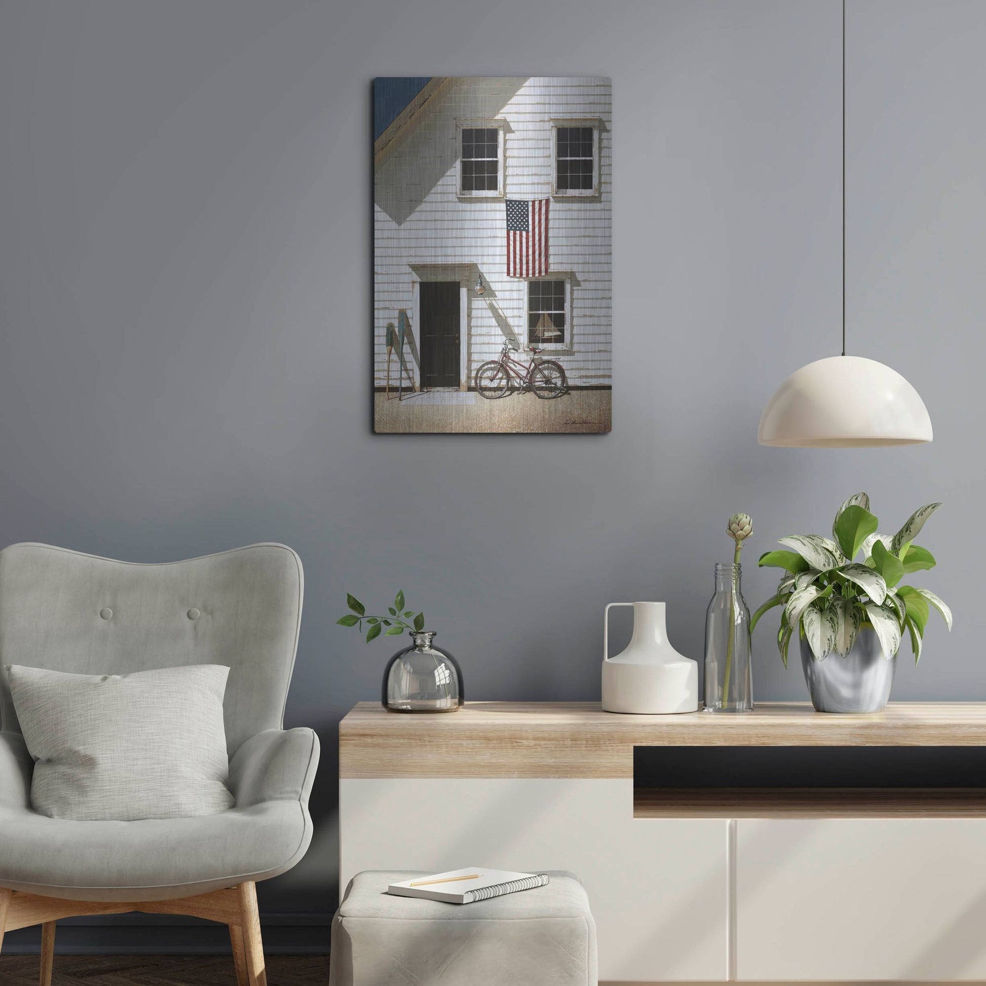 Luxe Metal Art 'Rad Bicycle' by Zhen-Huan Lu, Metal Wall Art,16x24