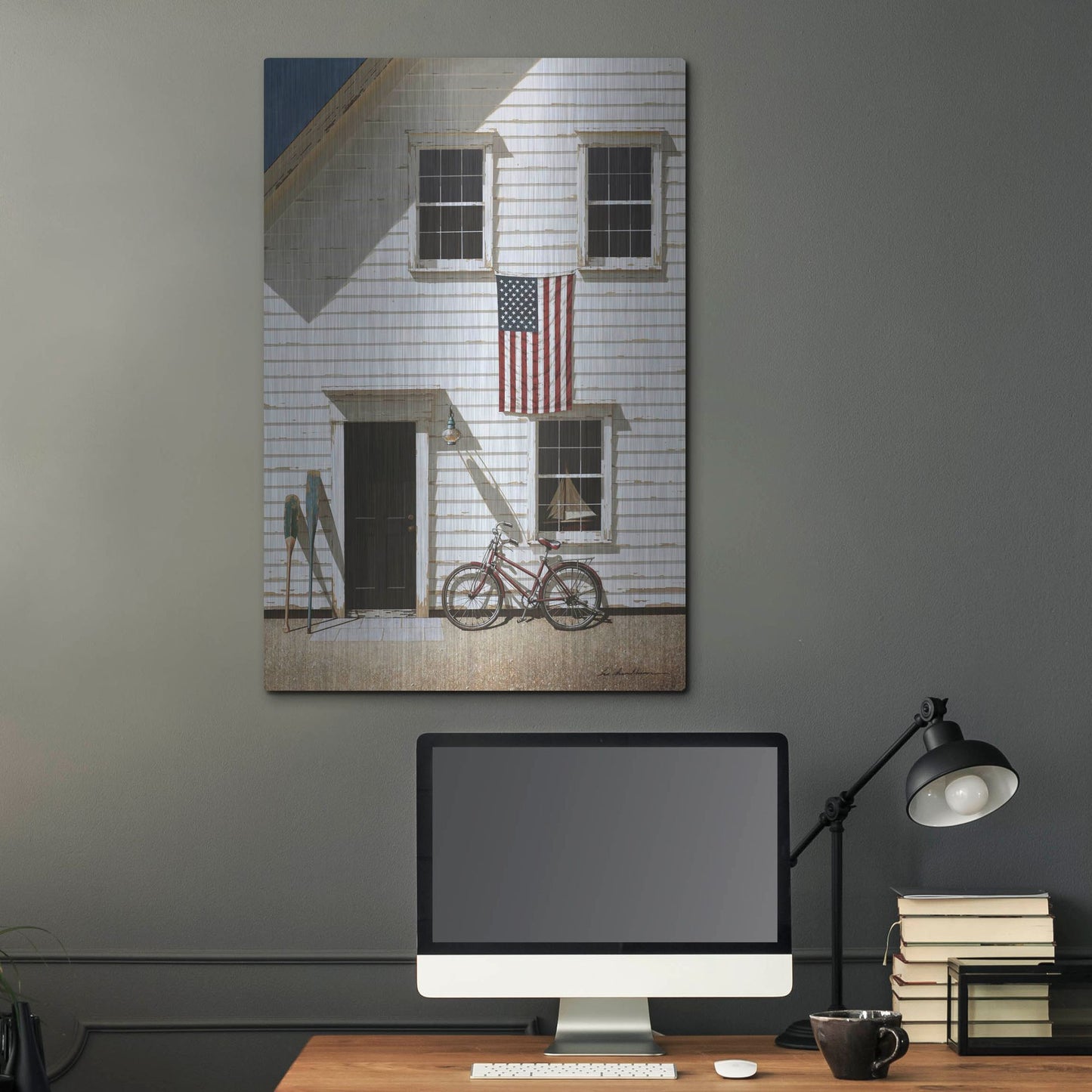 Luxe Metal Art 'Rad Bicycle' by Zhen-Huan Lu, Metal Wall Art,24x36