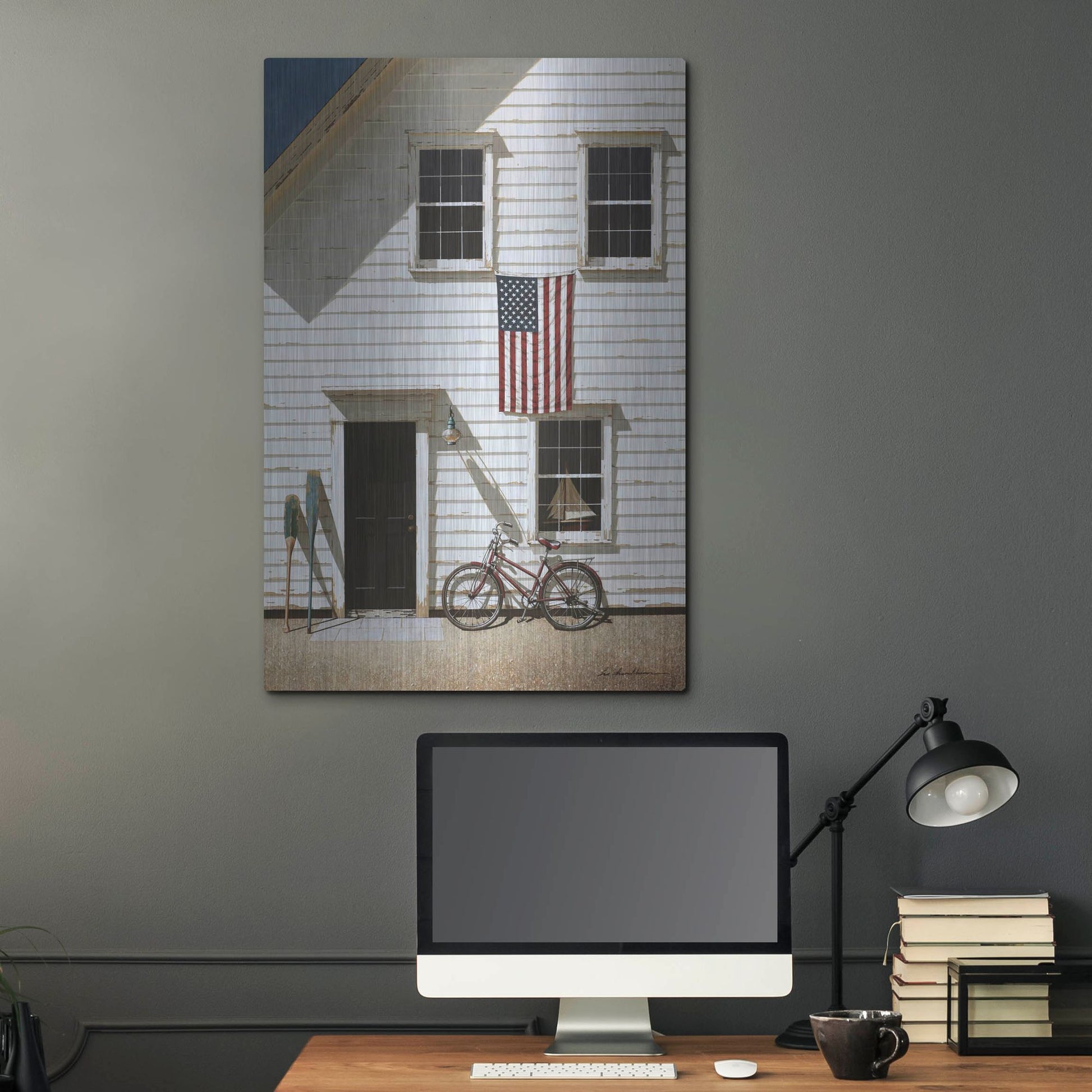 Luxe Metal Art 'Rad Bicycle' by Zhen-Huan Lu, Metal Wall Art,24x36