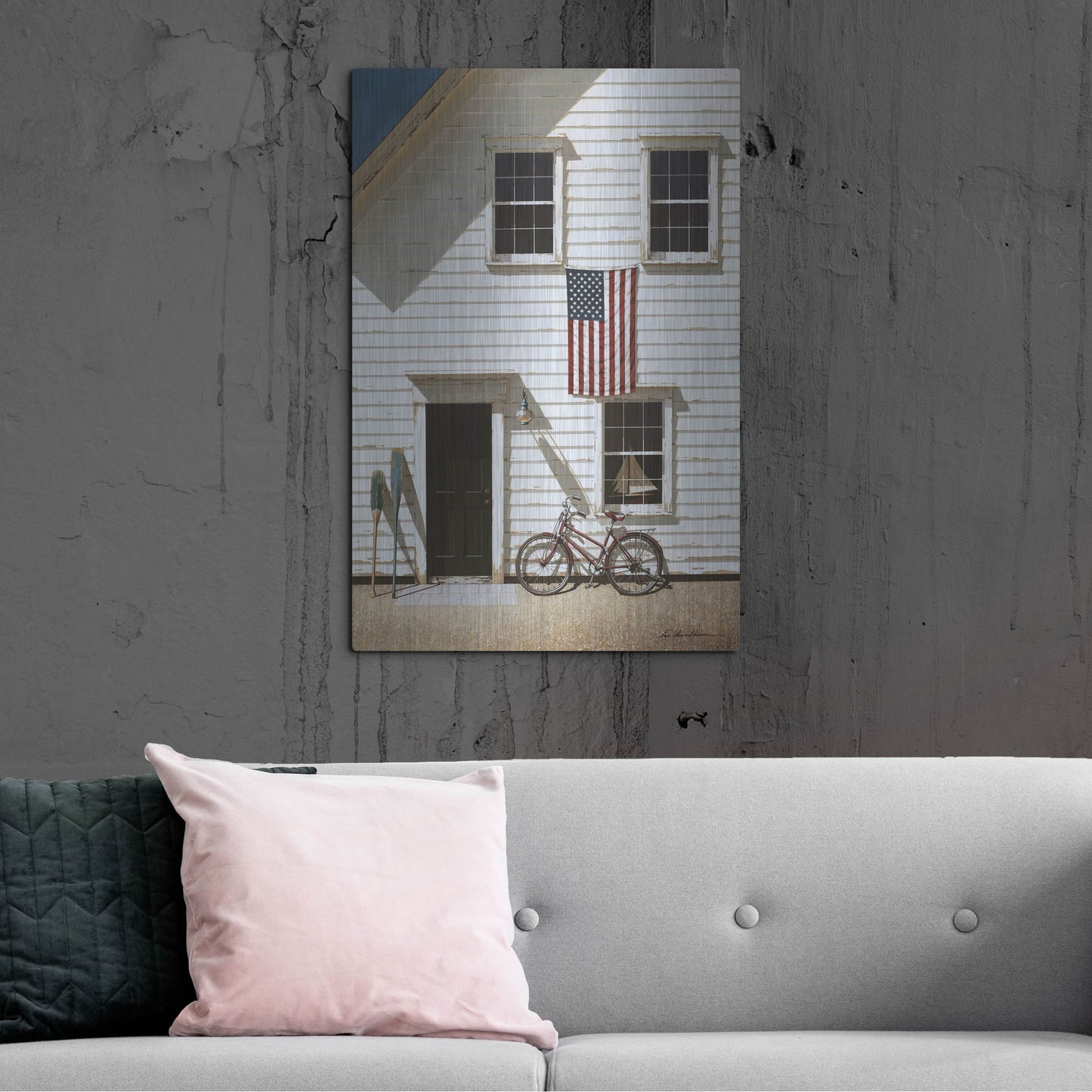 Luxe Metal Art 'Rad Bicycle' by Zhen-Huan Lu, Metal Wall Art,24x36