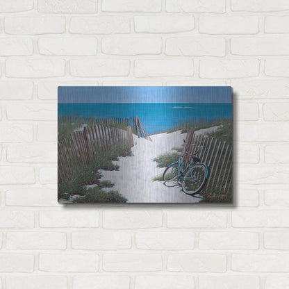 Luxe Metal Art 'Beach Bike' by Zhen-Huan Lu, Metal Wall Art,24x16