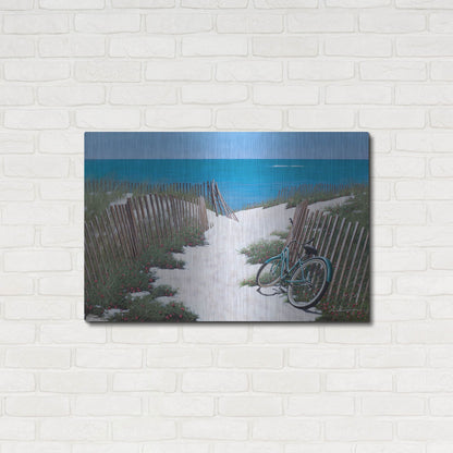 Luxe Metal Art 'Beach Bike' by Zhen-Huan Lu, Metal Wall Art,36x24